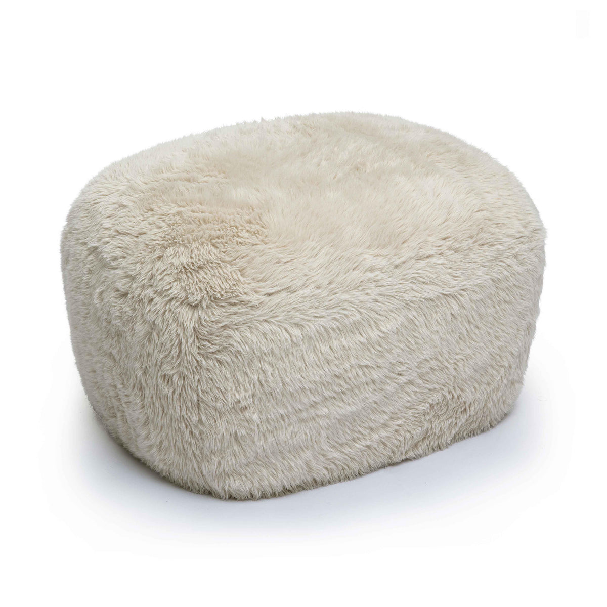 Britt Contract-Grade Vegan Shearling Ottoman — Natural null