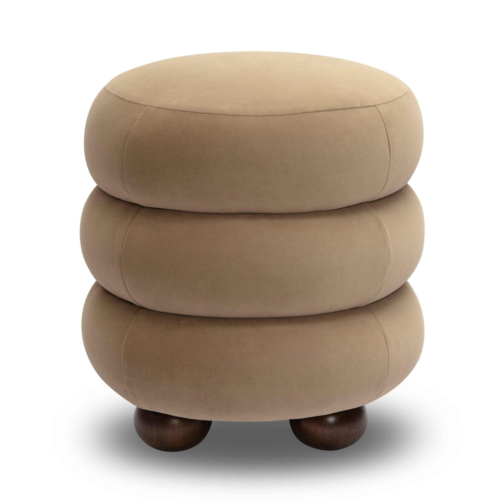 Stefanie Performance Velvet Ottoman