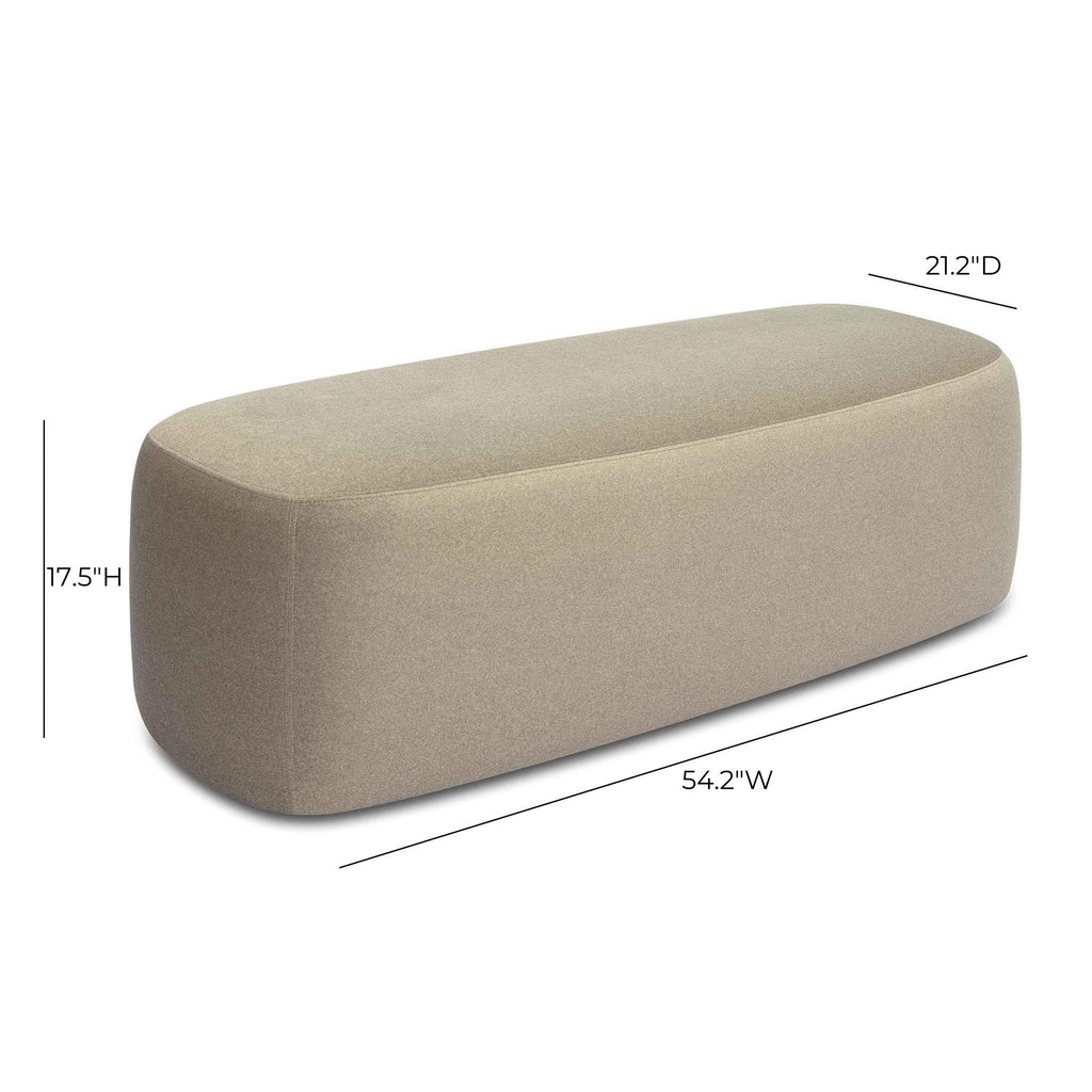 Graceland 54" Performance Faux Mohair Bench