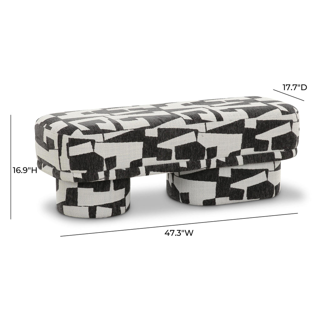 Lena 47" Performance Jacquard Bench