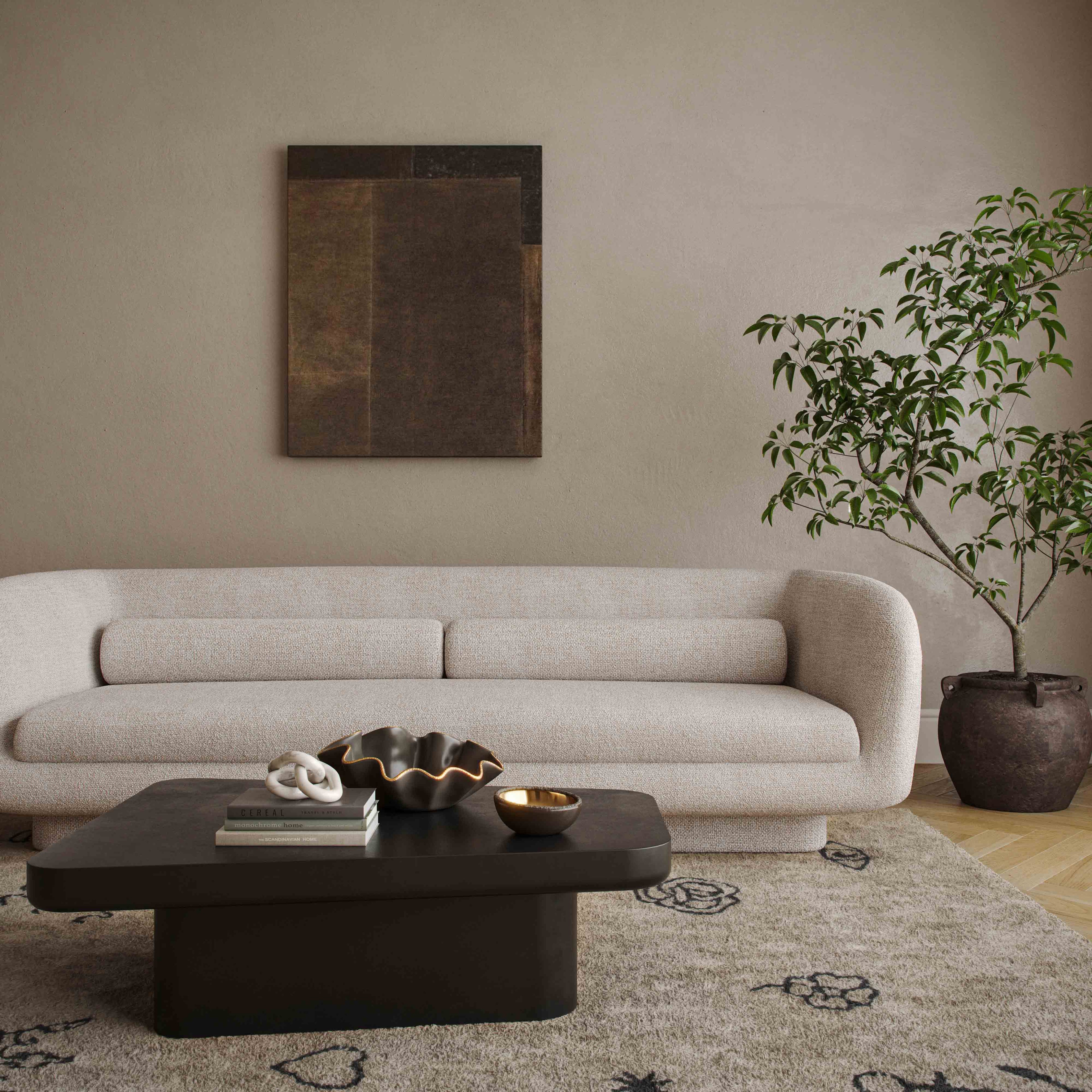 Yoko Black Coffee Table (31.5"-38.6")