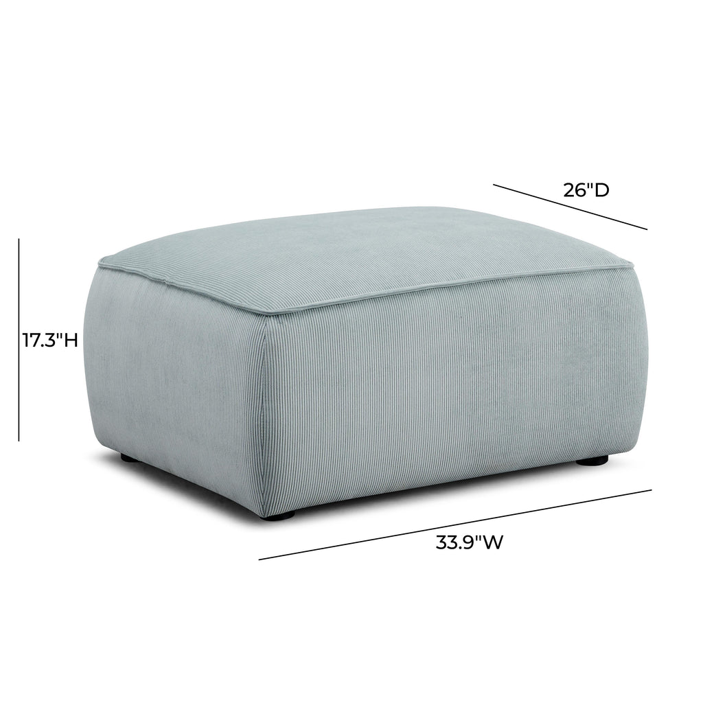 Travie Performance Corduroy Velvet Ottoman