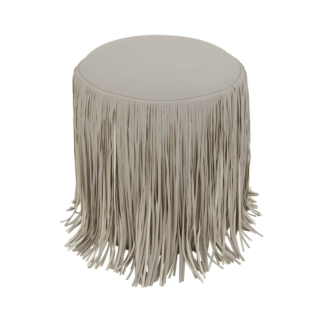 Shag Me Performance Vegan Leather Ottoman
