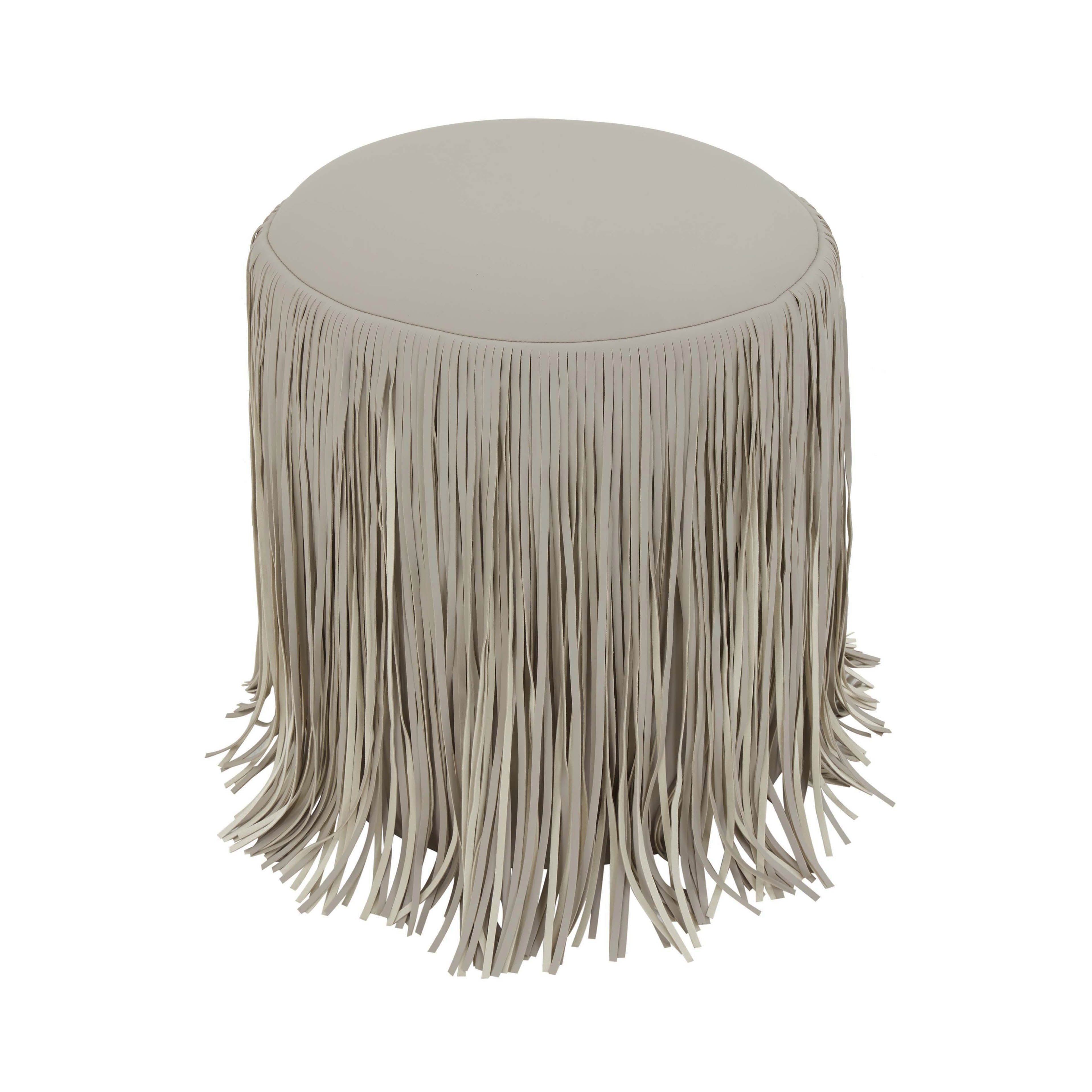 Shag Me Performance Vegan Leather Ottoman