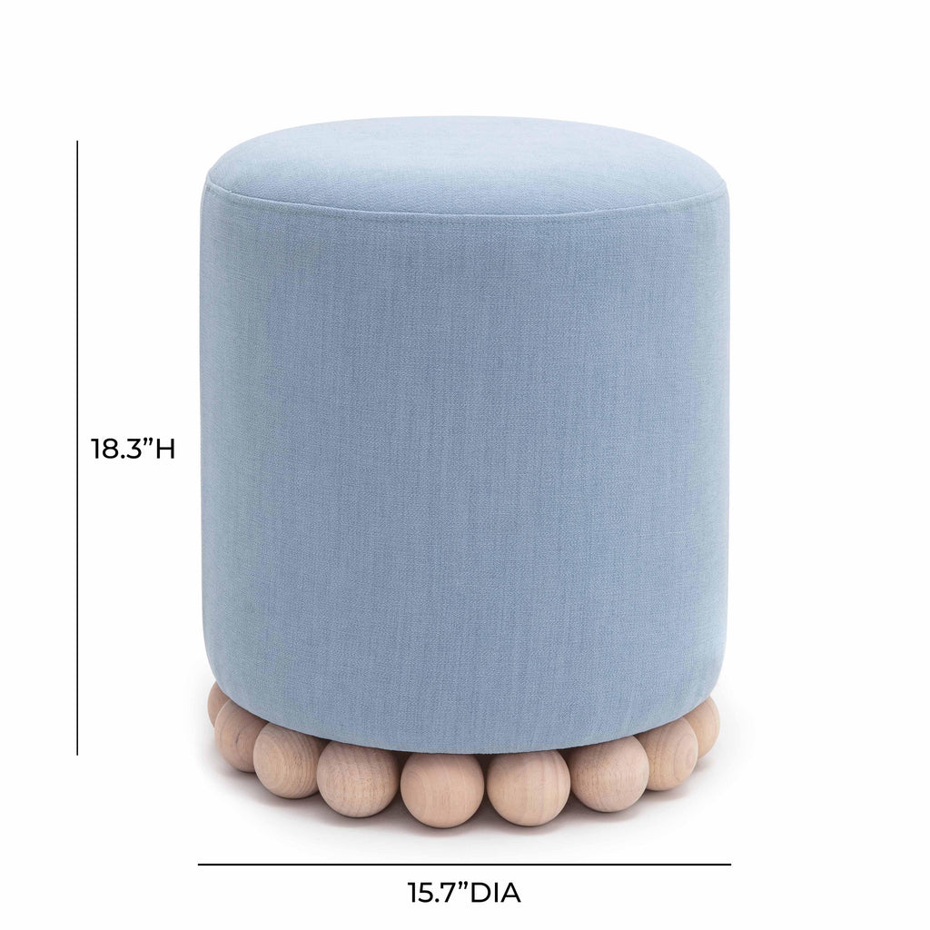 Dex Upcycled Performance Fabric Ottoman