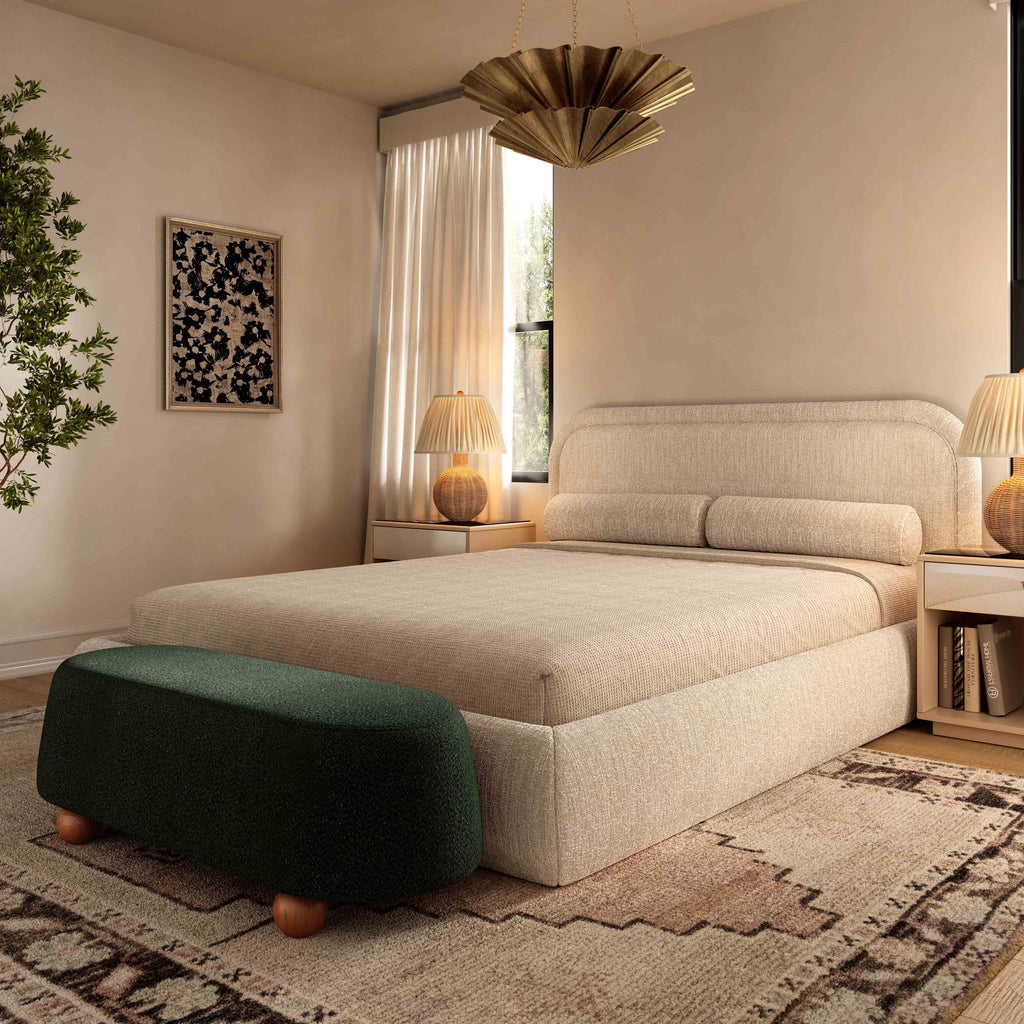 Jaine 48" Performance Boucle Large Ottoman