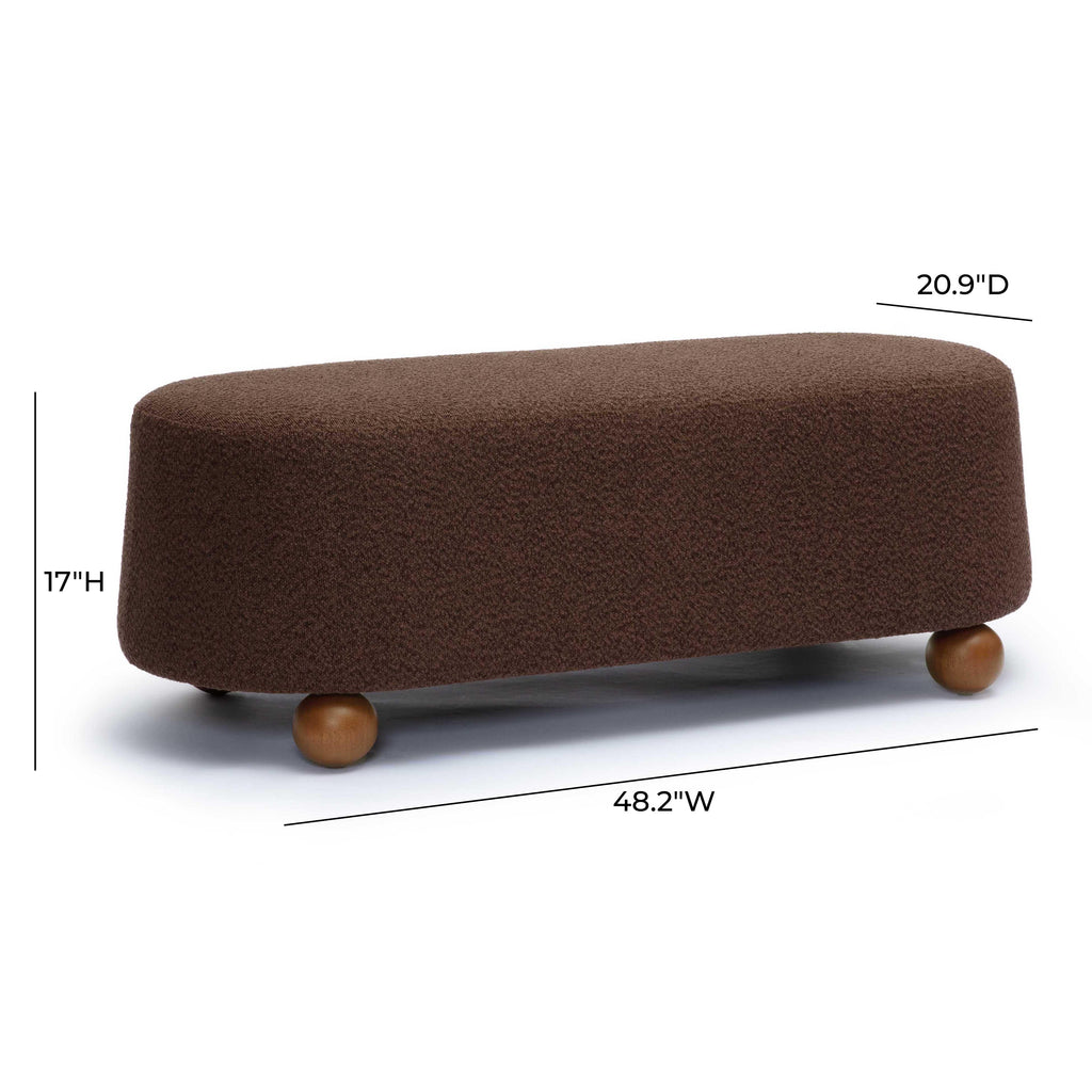Jaine 48" Performance Boucle Large Ottoman