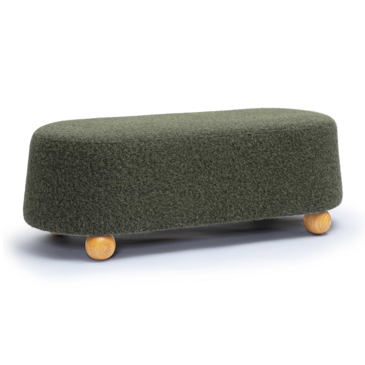 Jaine 48" Contract-Grade Faux Mohair Large Ottoman