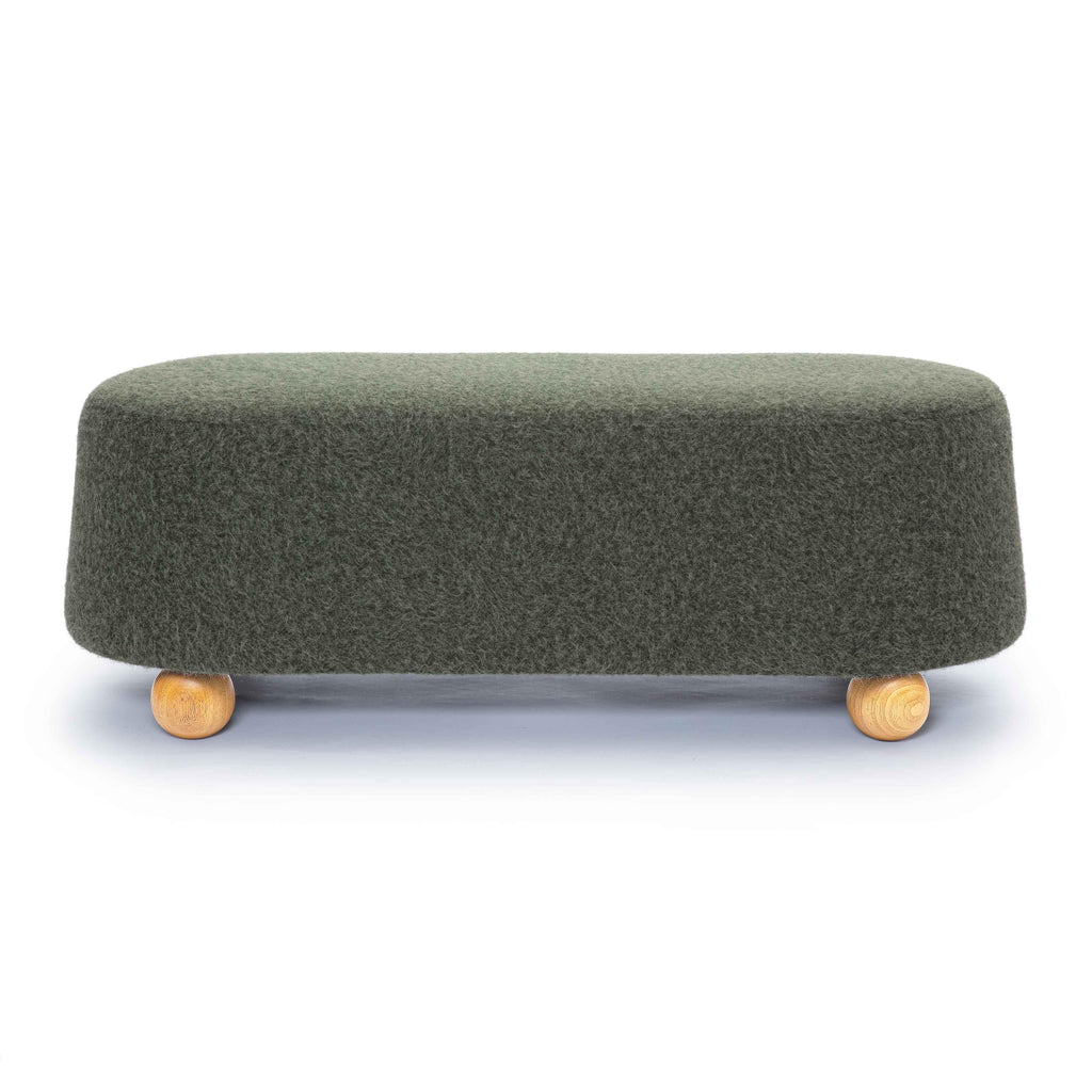 Jaine 48" Contract-Grade Faux Mohair Large Ottoman