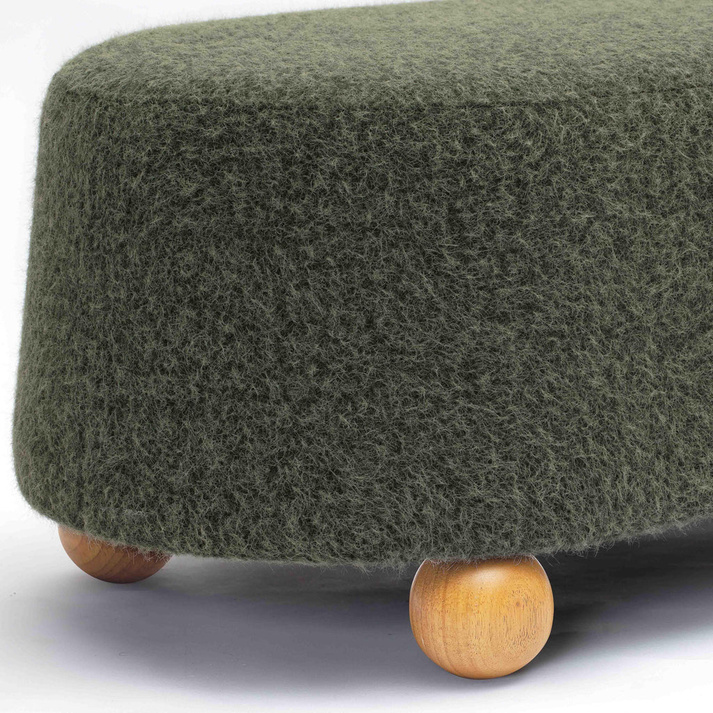 Jaine 48" Contract-Grade Faux Mohair Large Ottoman