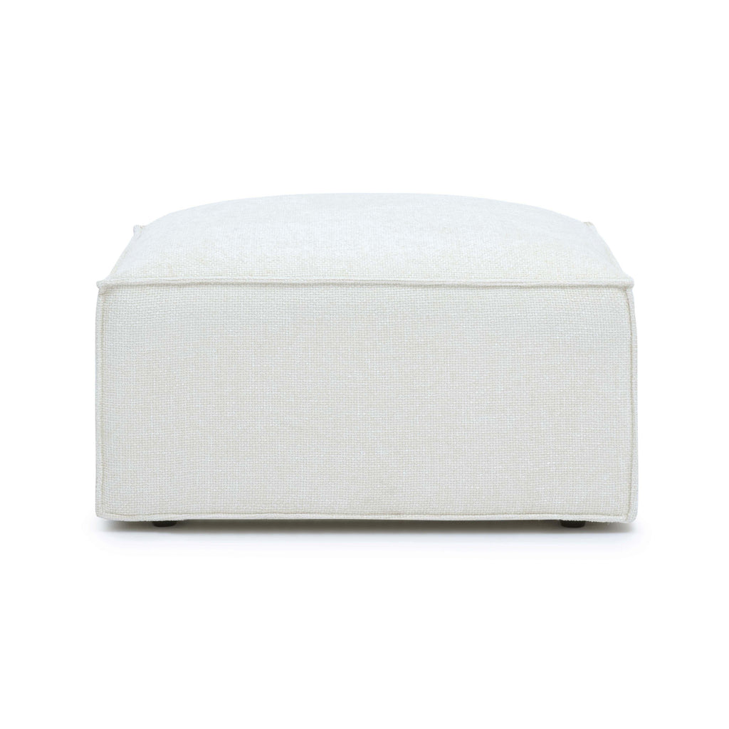 Mindy Performance Chenille Basketweave Ottoman