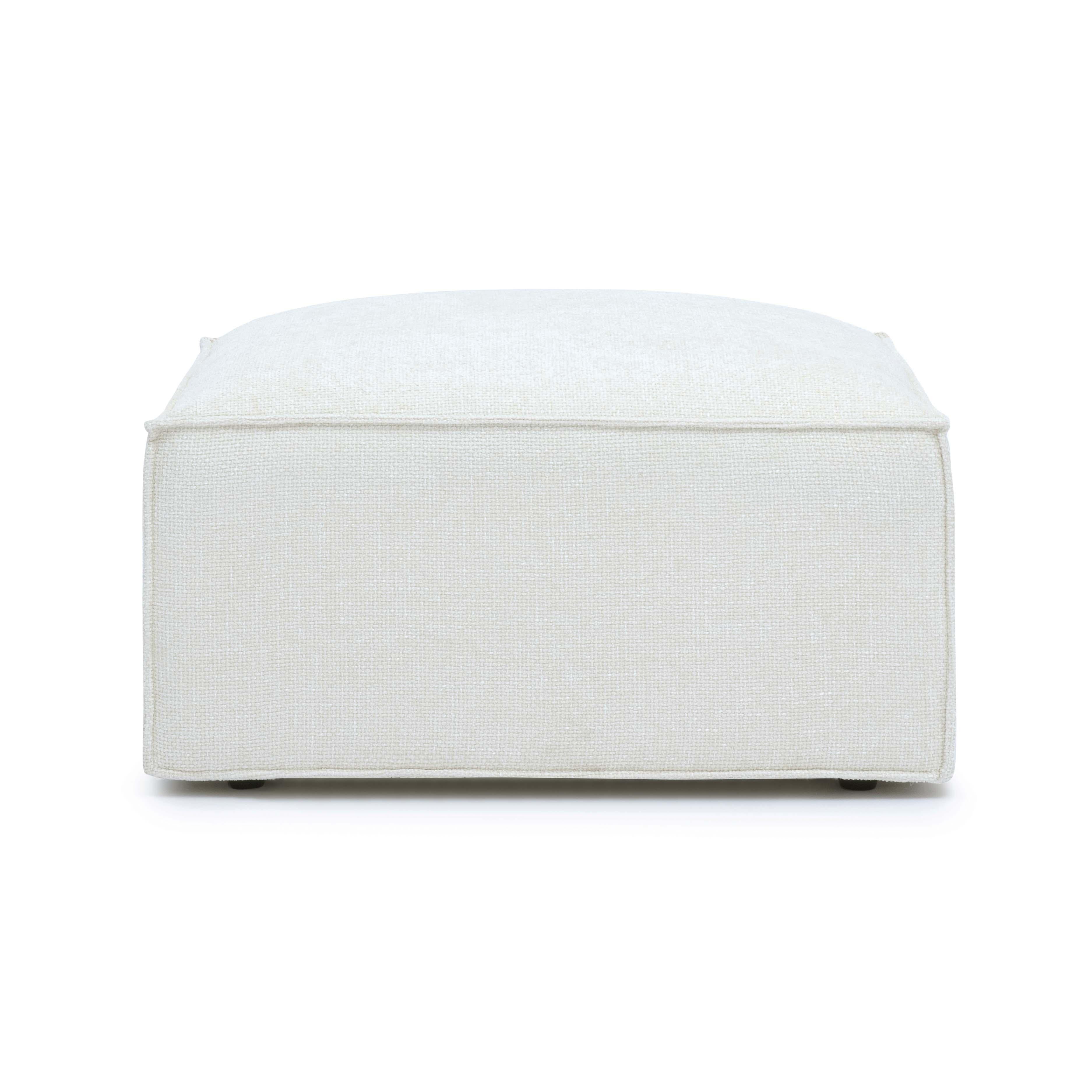 Mindy Performance Chenille Basketweave Ottoman