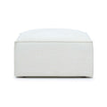 Mindy Performance Chenille Basketweave Ottoman — Cream null