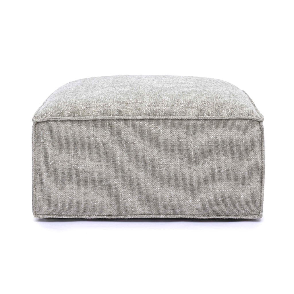 Mindy Performance Chenille Basketweave Ottoman