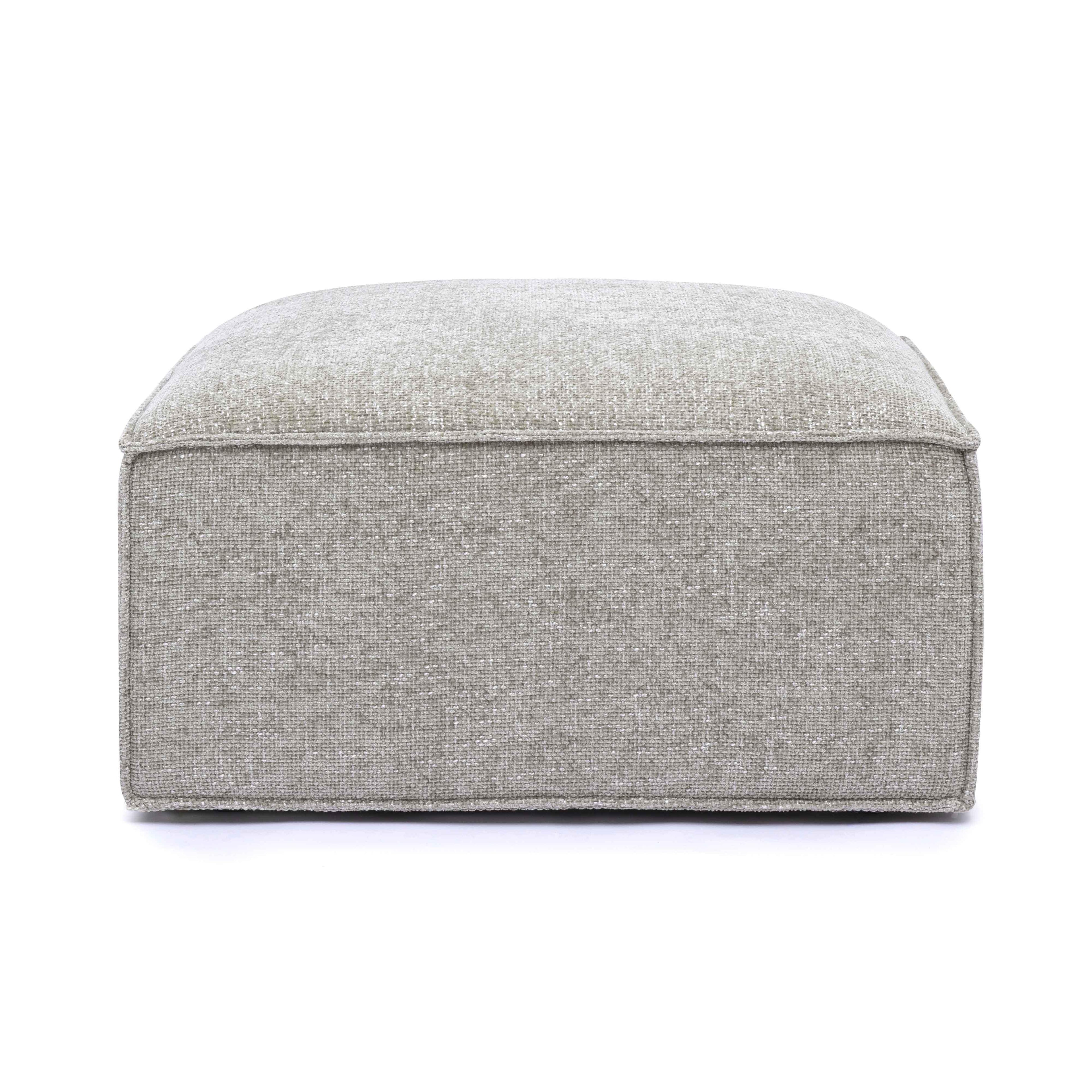 Mindy Performance Chenille Basketweave Ottoman
