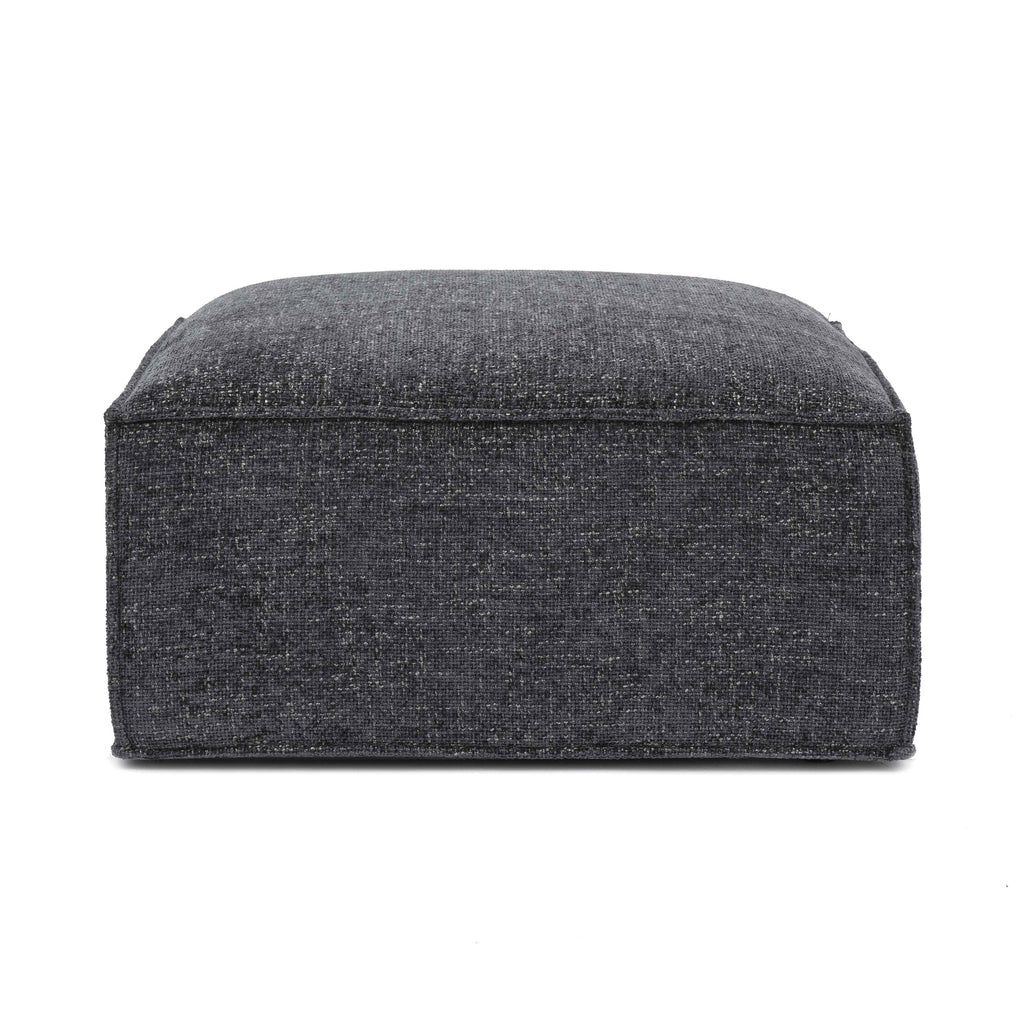 Mindy Performance Chenille Basketweave Ottoman