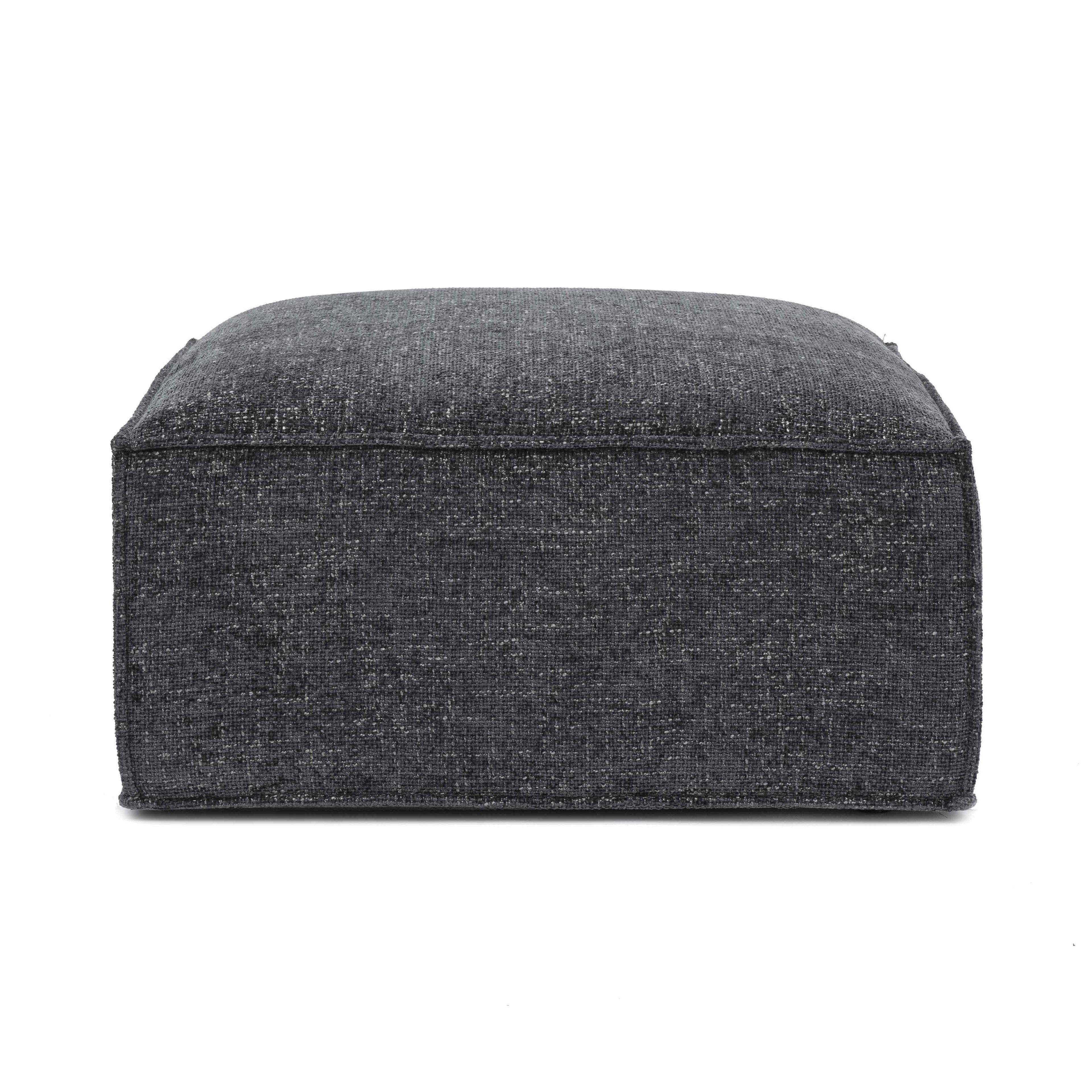 Mindy Performance Chenille Basketweave Ottoman