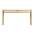 Paige 56" Natural Oak 2-Drawer Console Desk