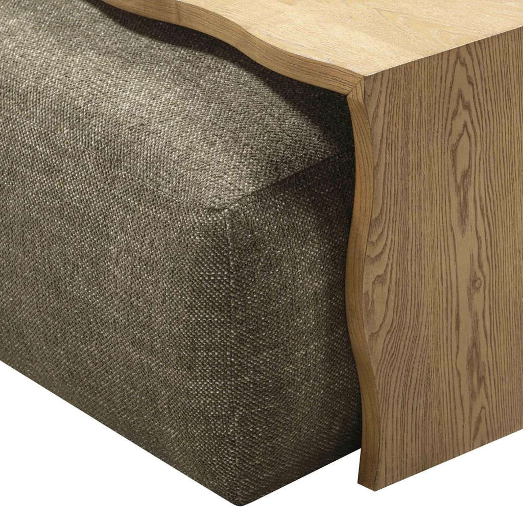 Spencer 54" Performance Basketweave Ottoman with Bridge Table