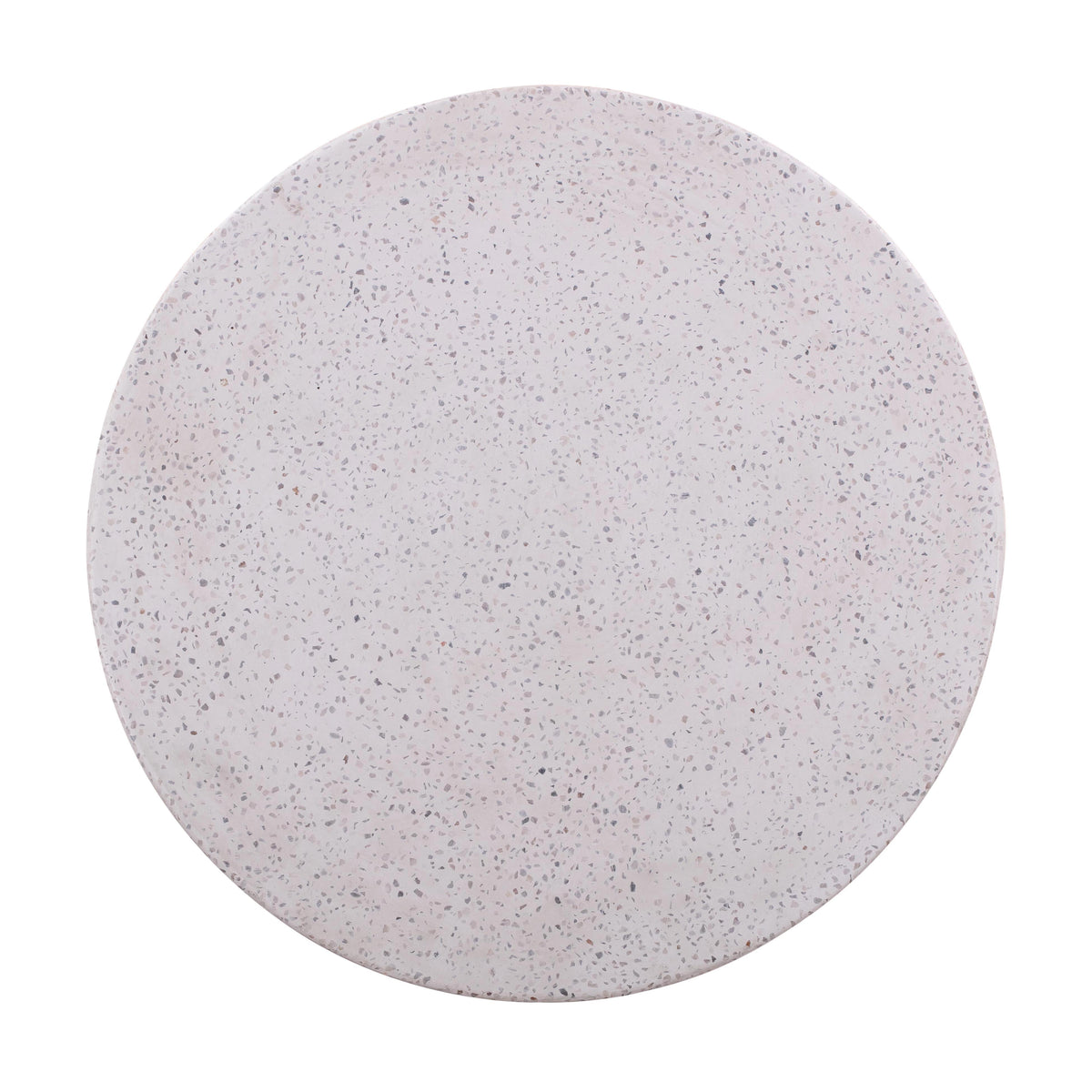 Terrazzo Light Speckled Concrete Round Side Table