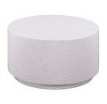 Terrazzo 27.5" Light Speckled Concrete Round Coffee Table