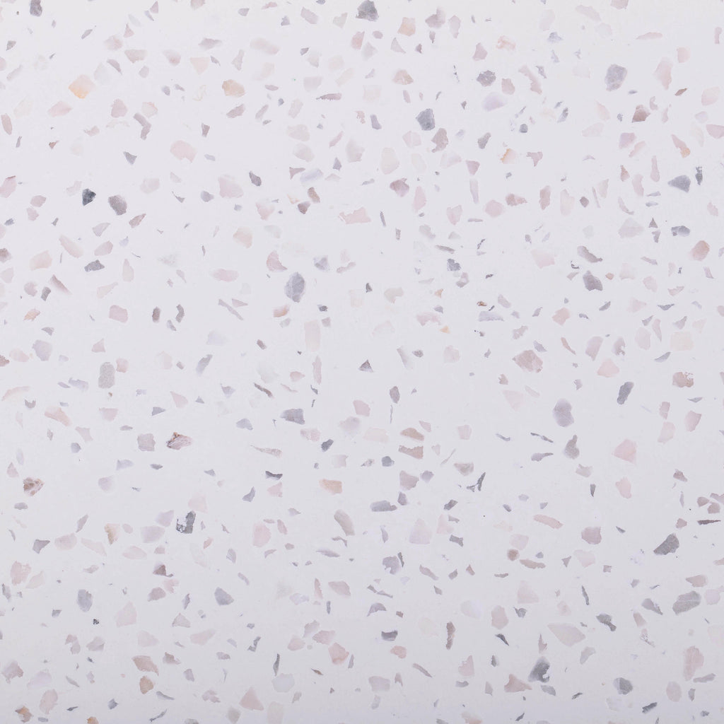 Terrazzo 27.5" Light Speckled Concrete Round Coffee Table