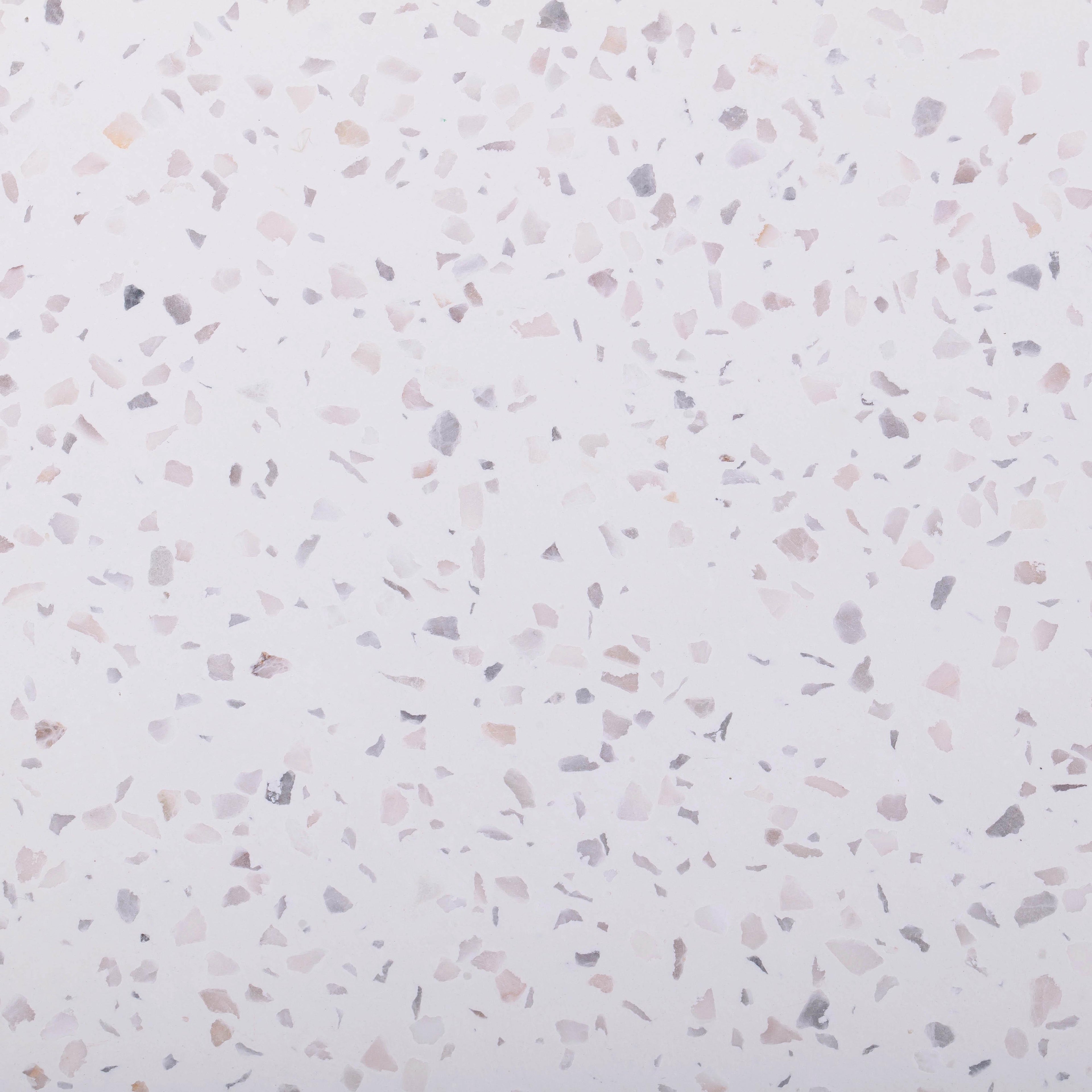 Terrazzo 27.5" Light Speckled Concrete Round Coffee Table