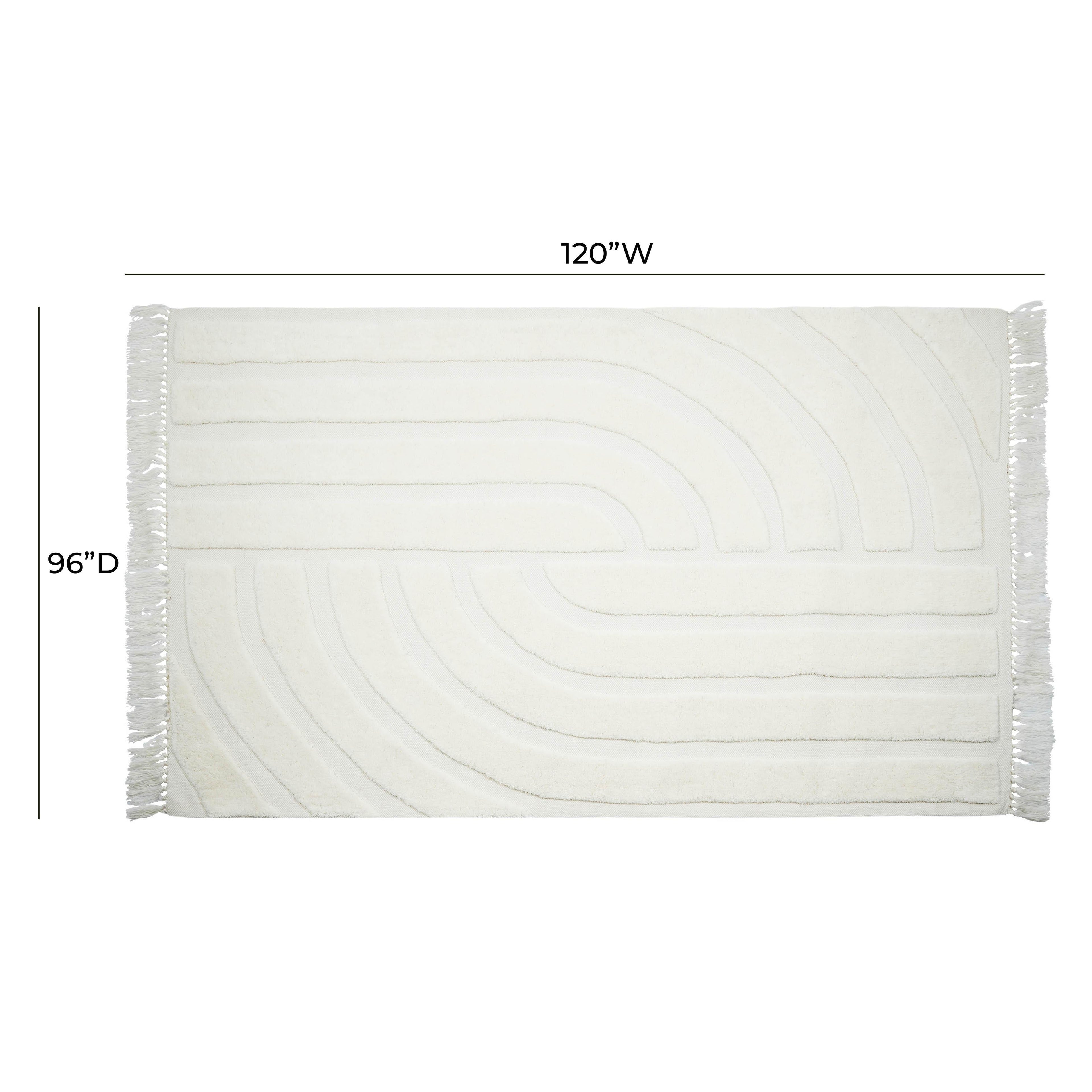 Loop White Area Rug