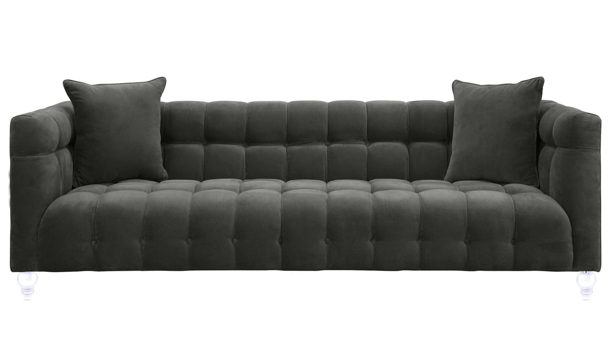 Bea 90.6" Performance Velvet Tufted Sofa — Grey null