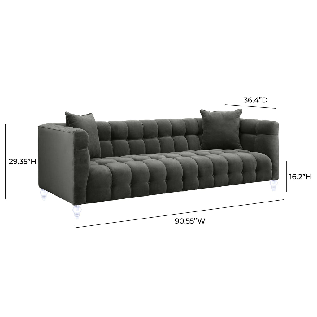 Bea 90.6" Performance Velvet Tufted Sofa