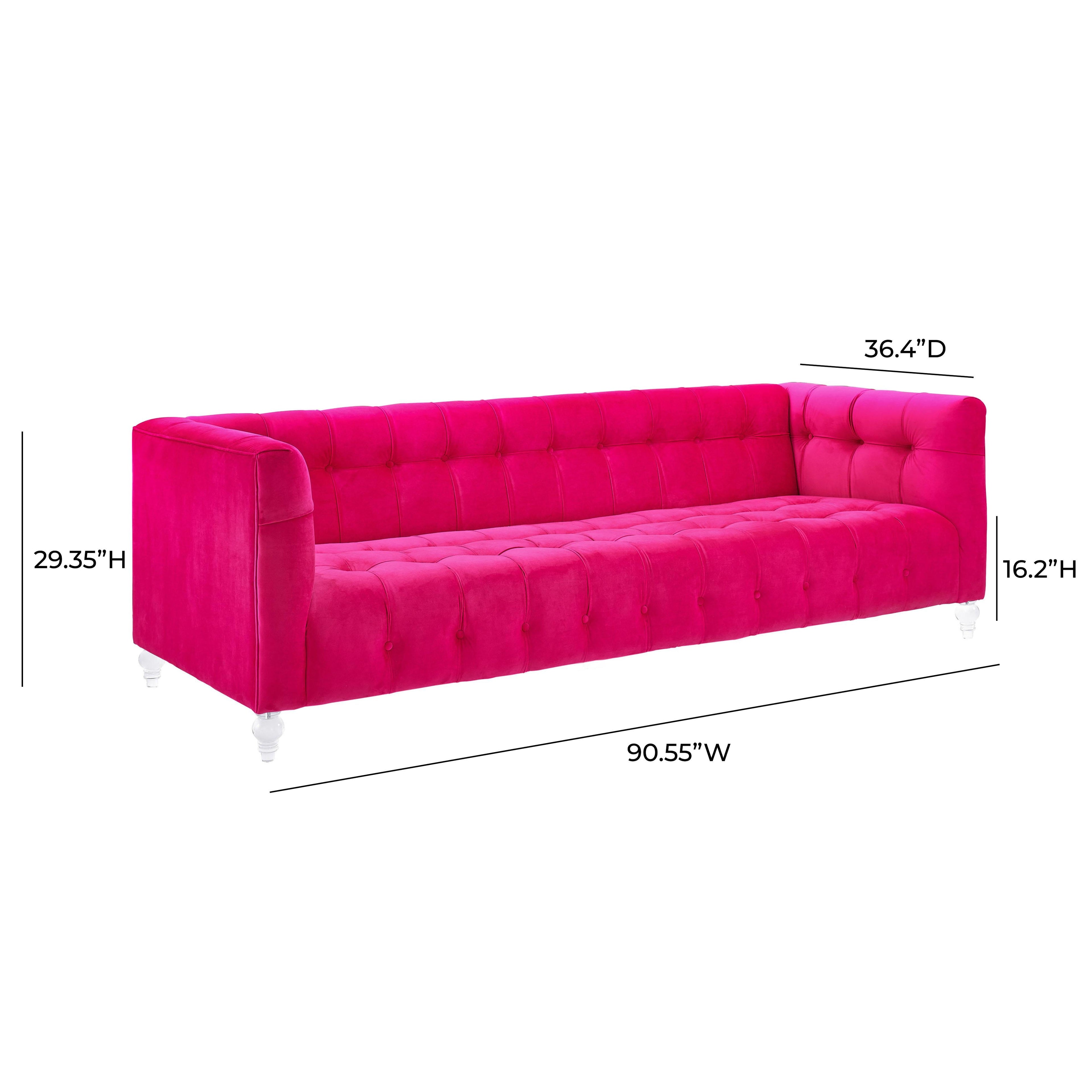 Bea 90.6" Performance Velvet Tufted Sofa