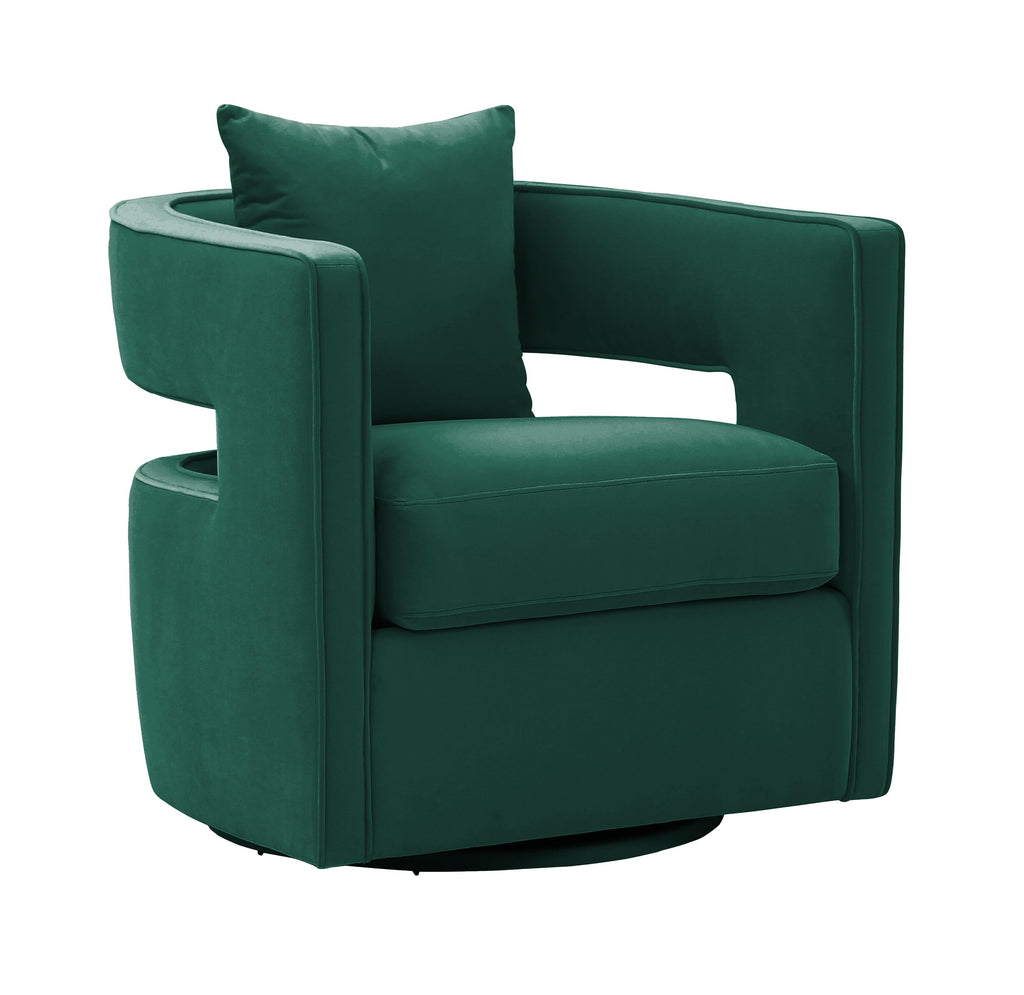 Kennedy Performance Velvet Swivel Accent Chair