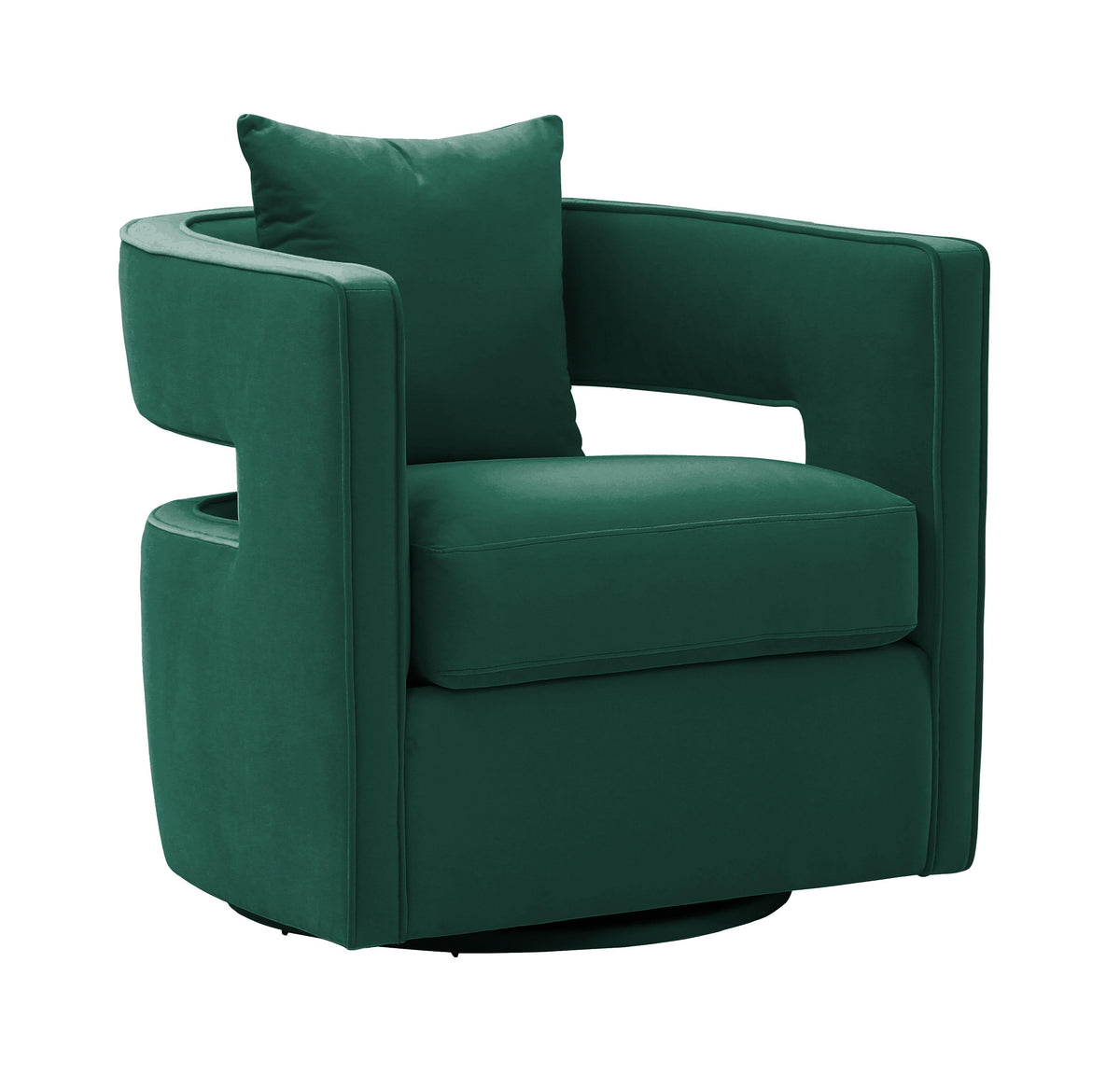 Kennedy Performance Velvet Swivel Accent Chair