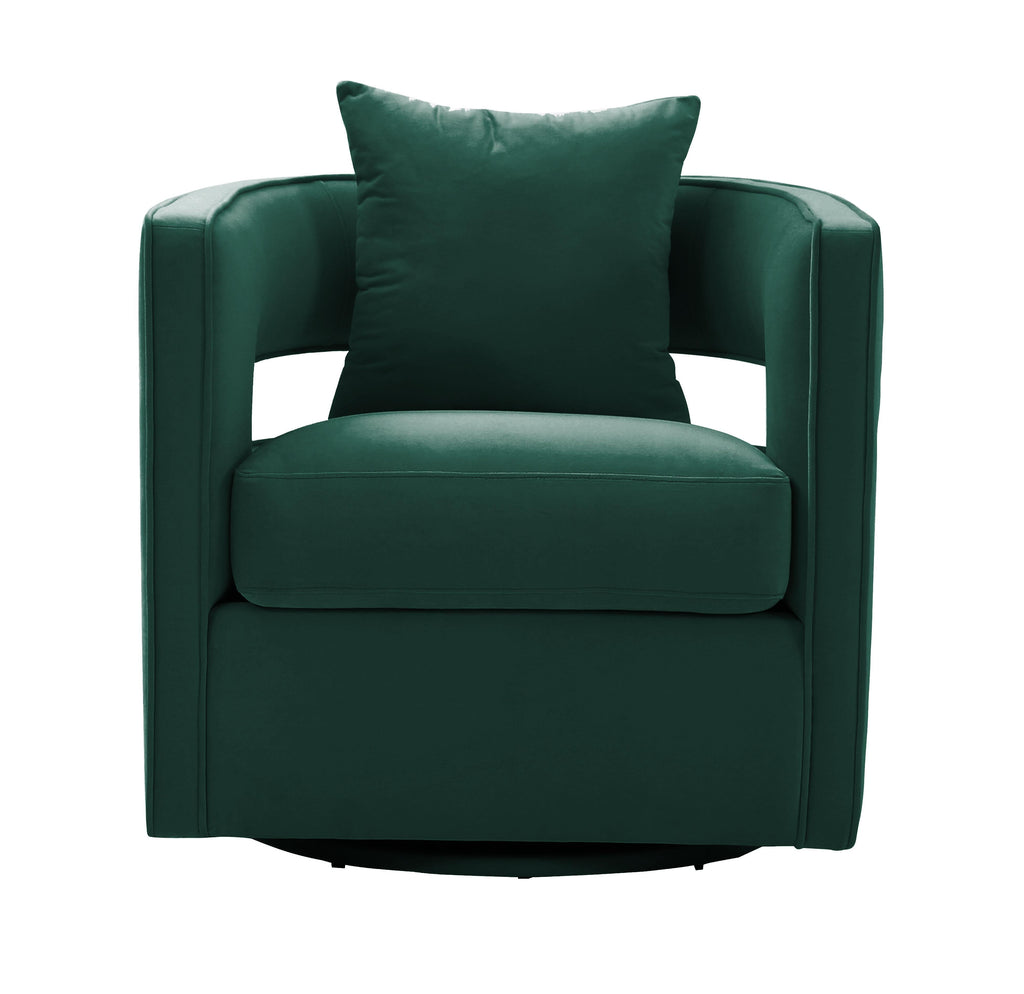 Kennedy Performance Velvet Swivel Accent Chair