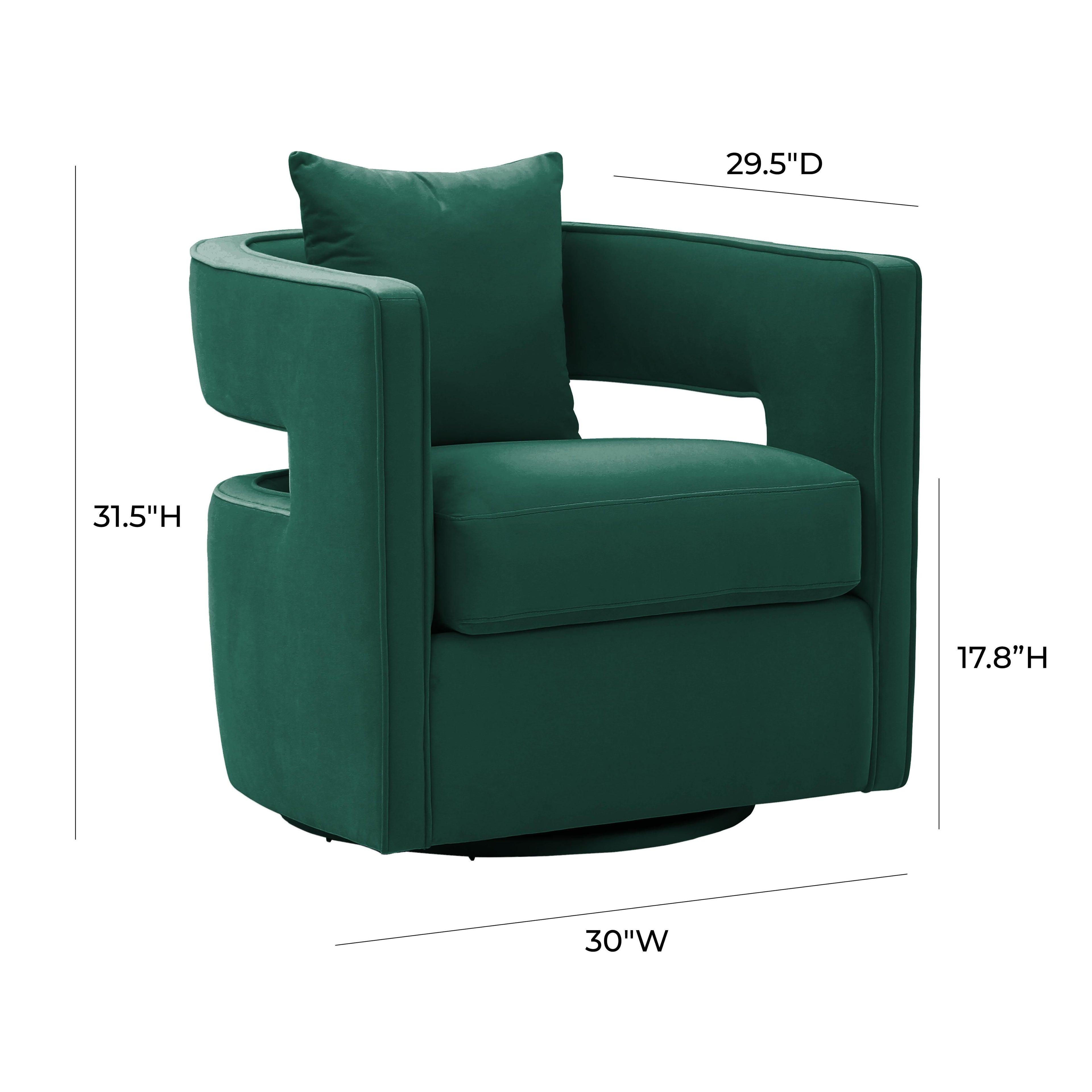 Kennedy Performance Velvet Swivel Accent Chair