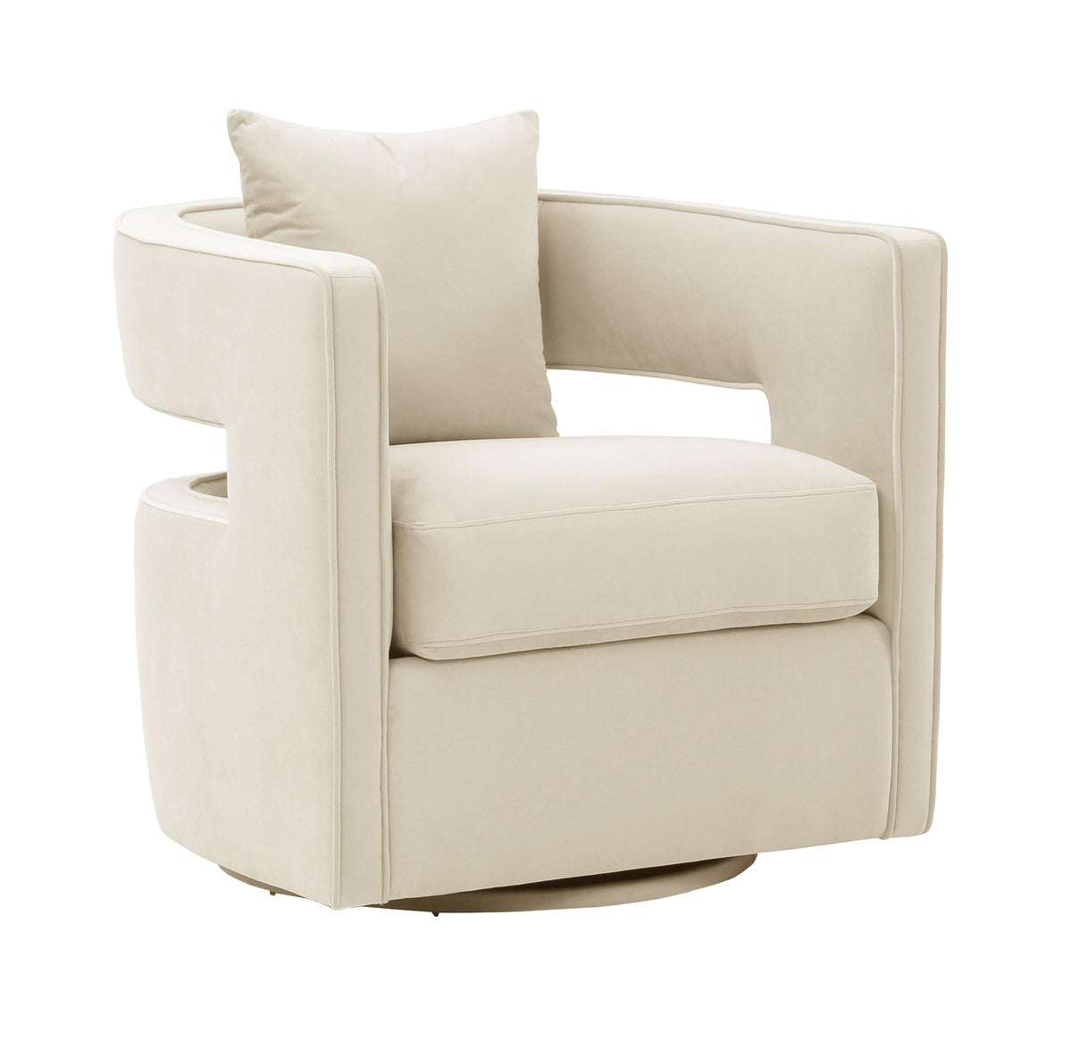 Kennedy Performance Velvet Swivel Accent Chair