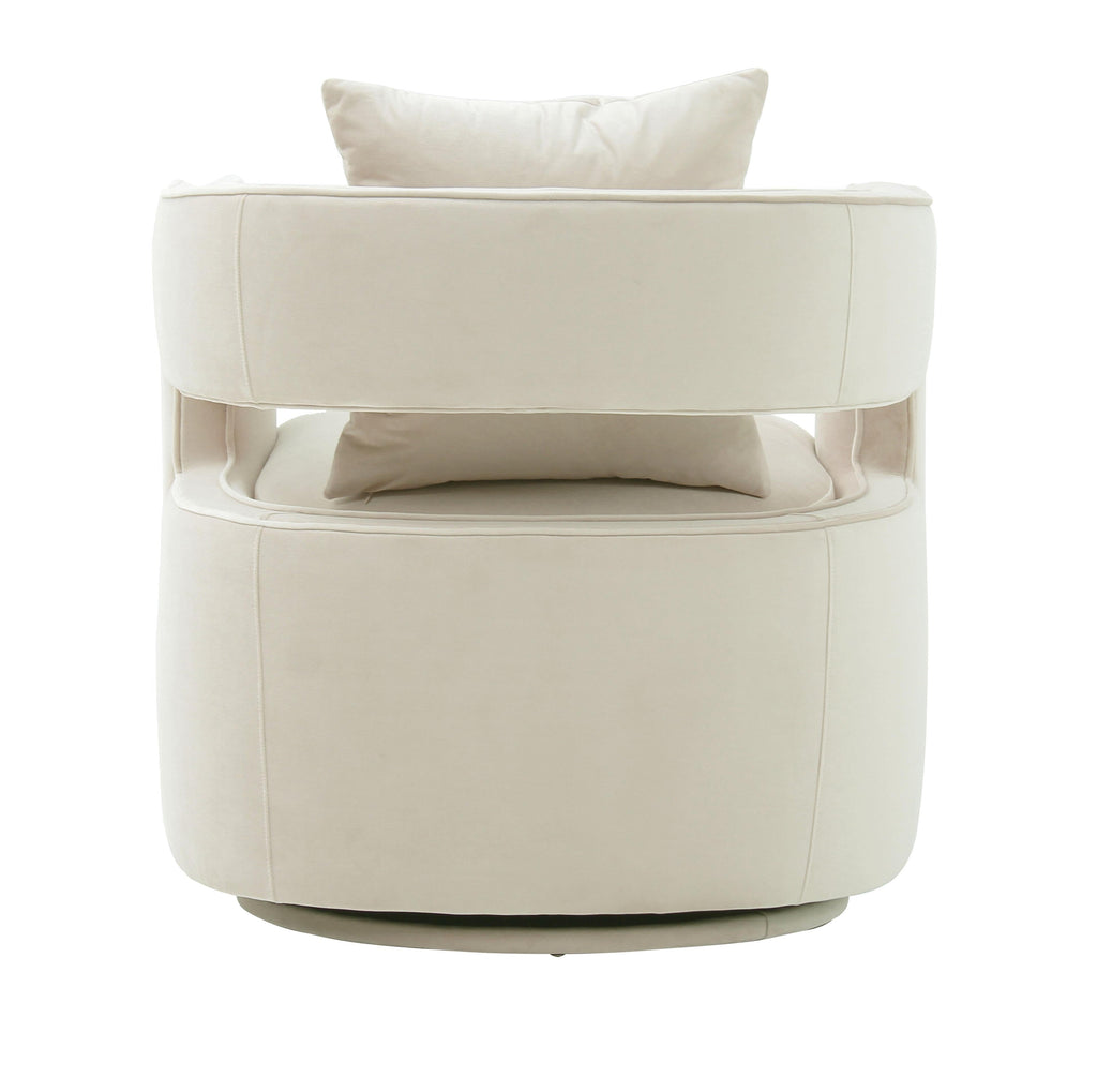 Kennedy Performance Velvet Swivel Accent Chair