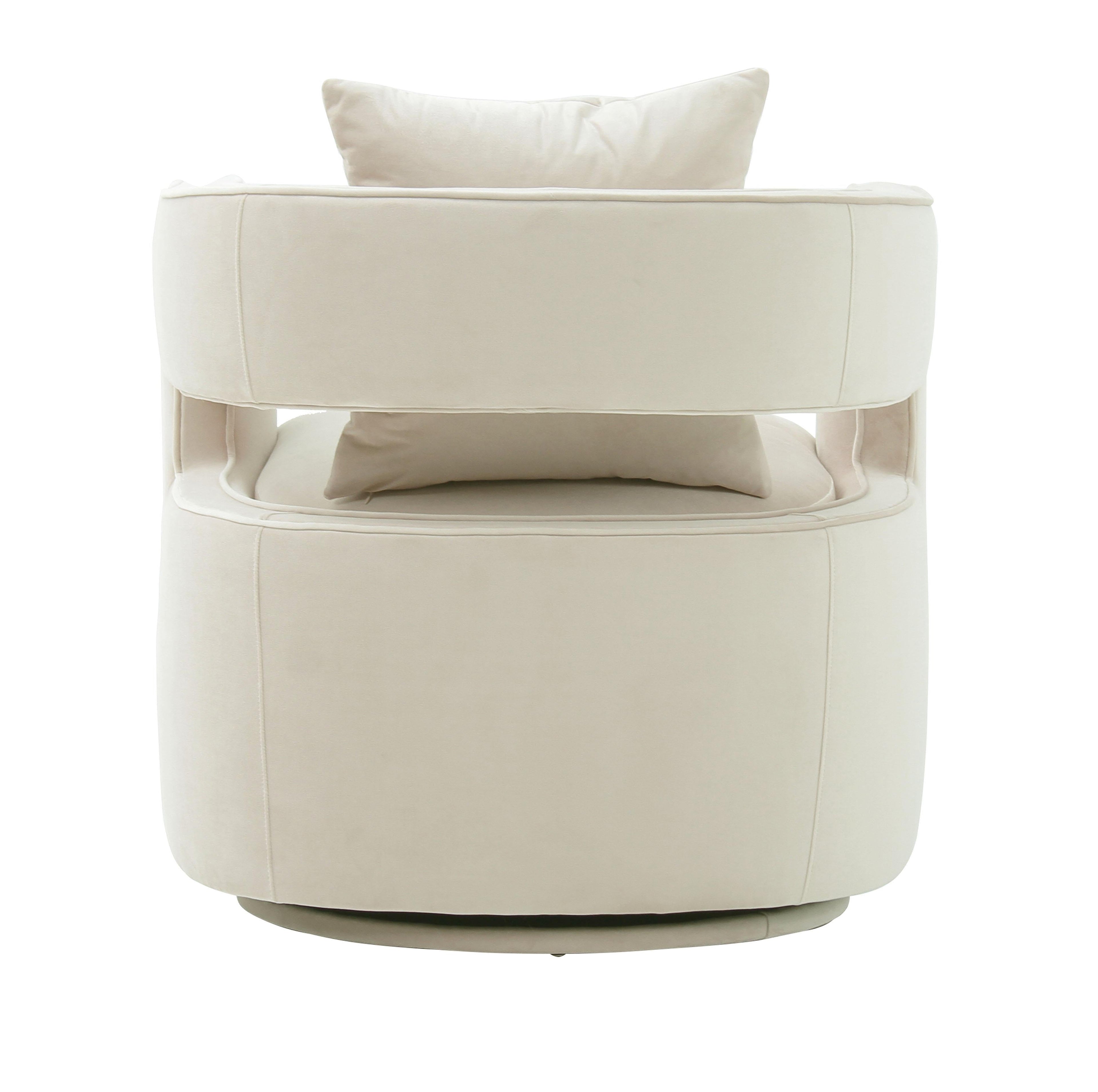 Kennedy Performance Velvet Swivel Accent Chair