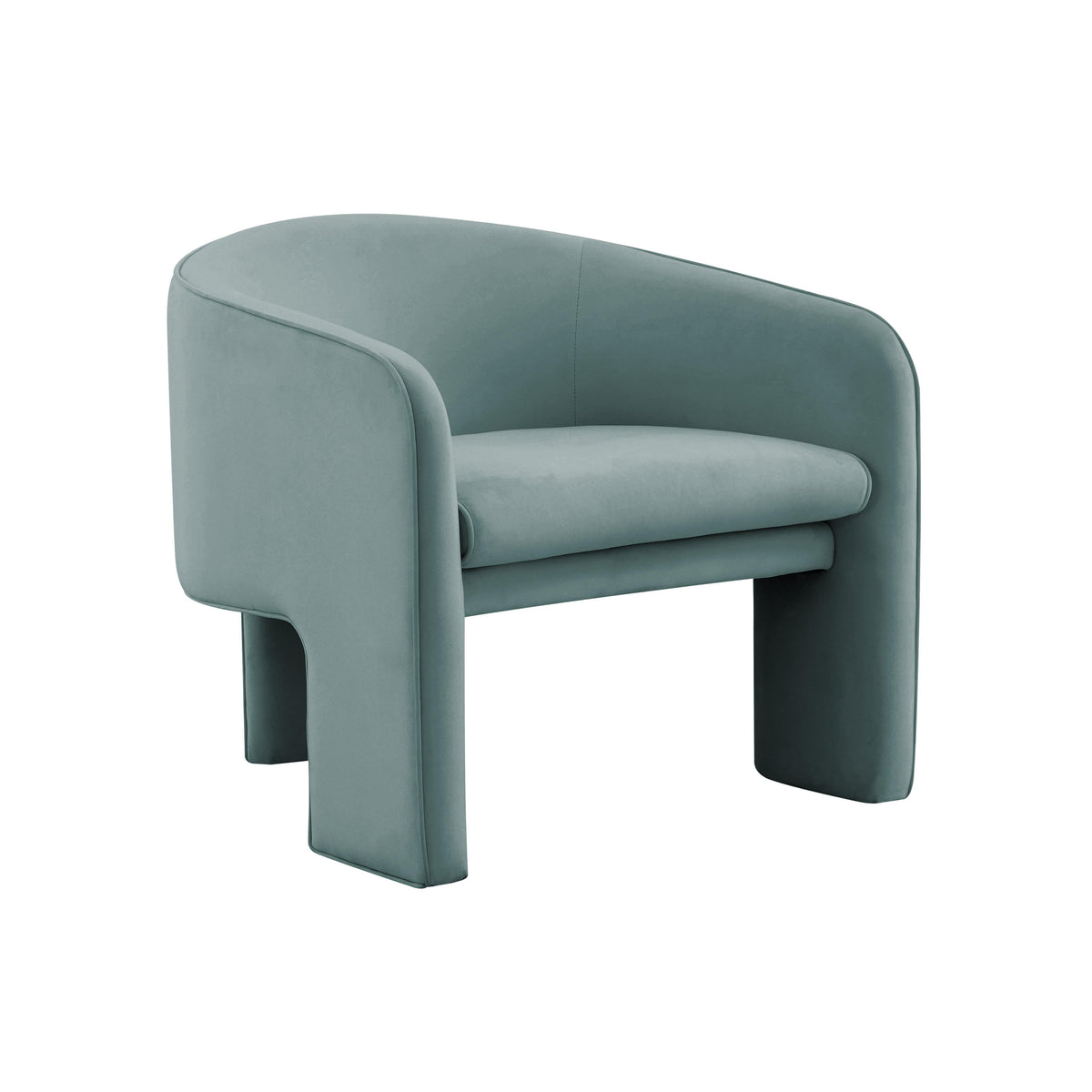 Marla Performance Velvet Accent Chair — Sea Blue null