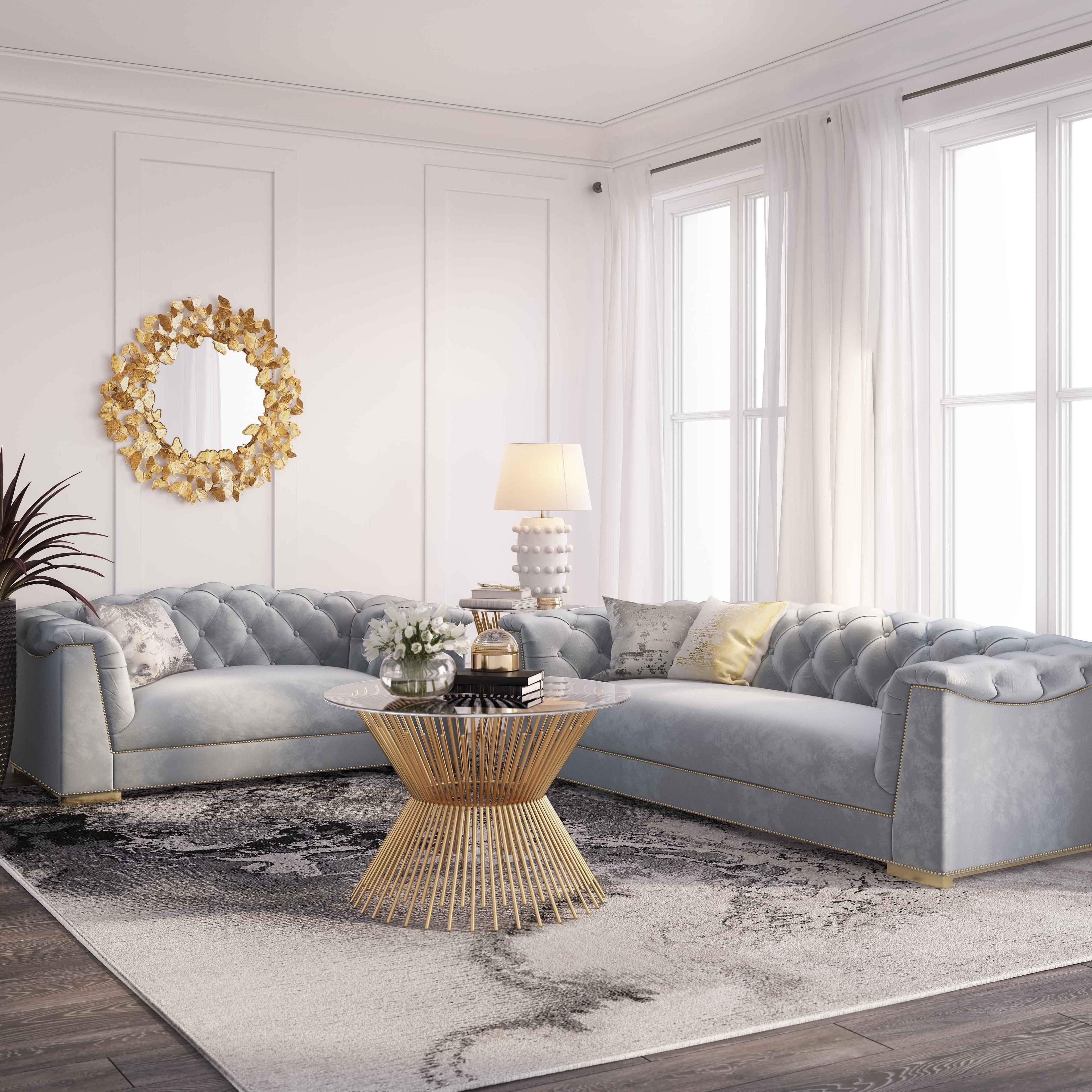 Farah 91" Performance Velvet Sofa