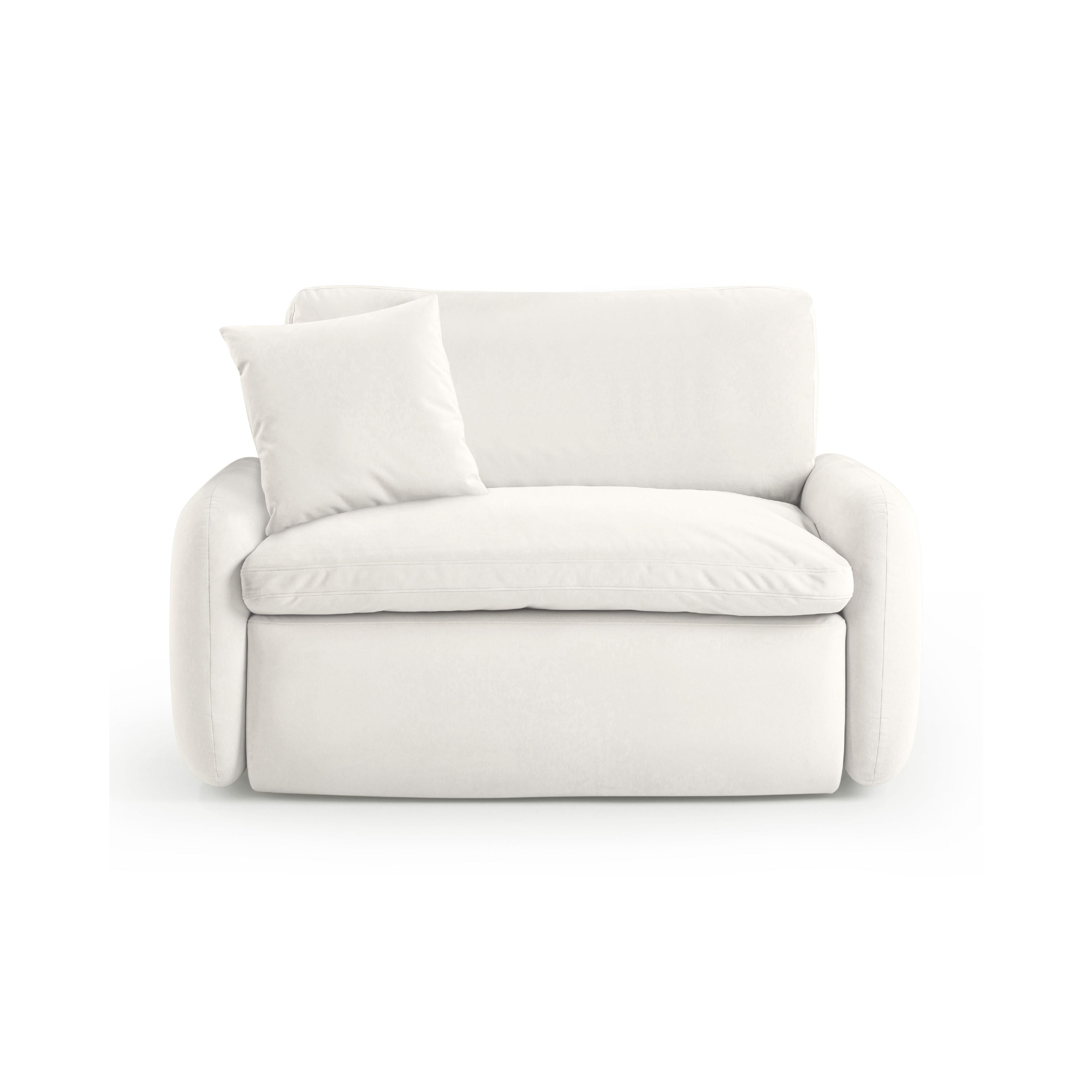 Rachelle Cream Performance Velvet Lounge Chair