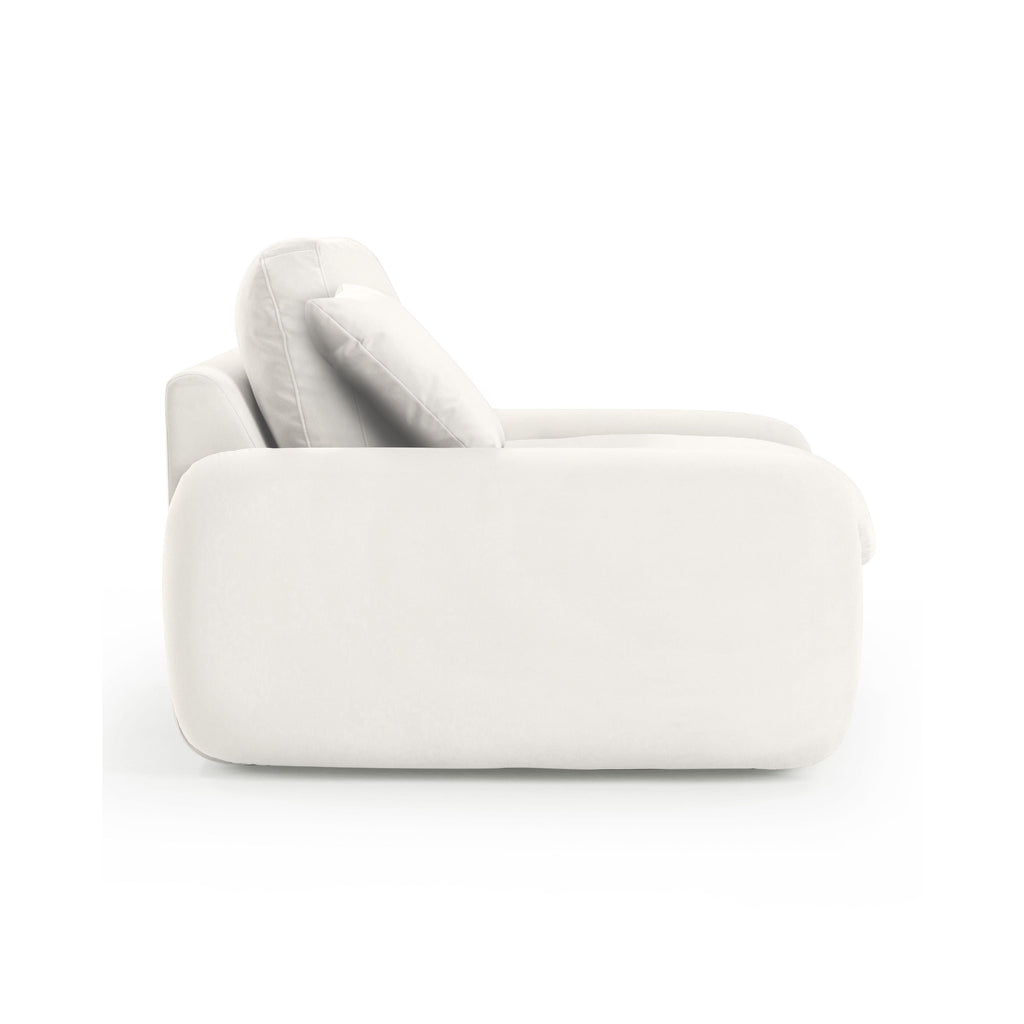 Rachelle Cream Performance Velvet Lounge Chair
