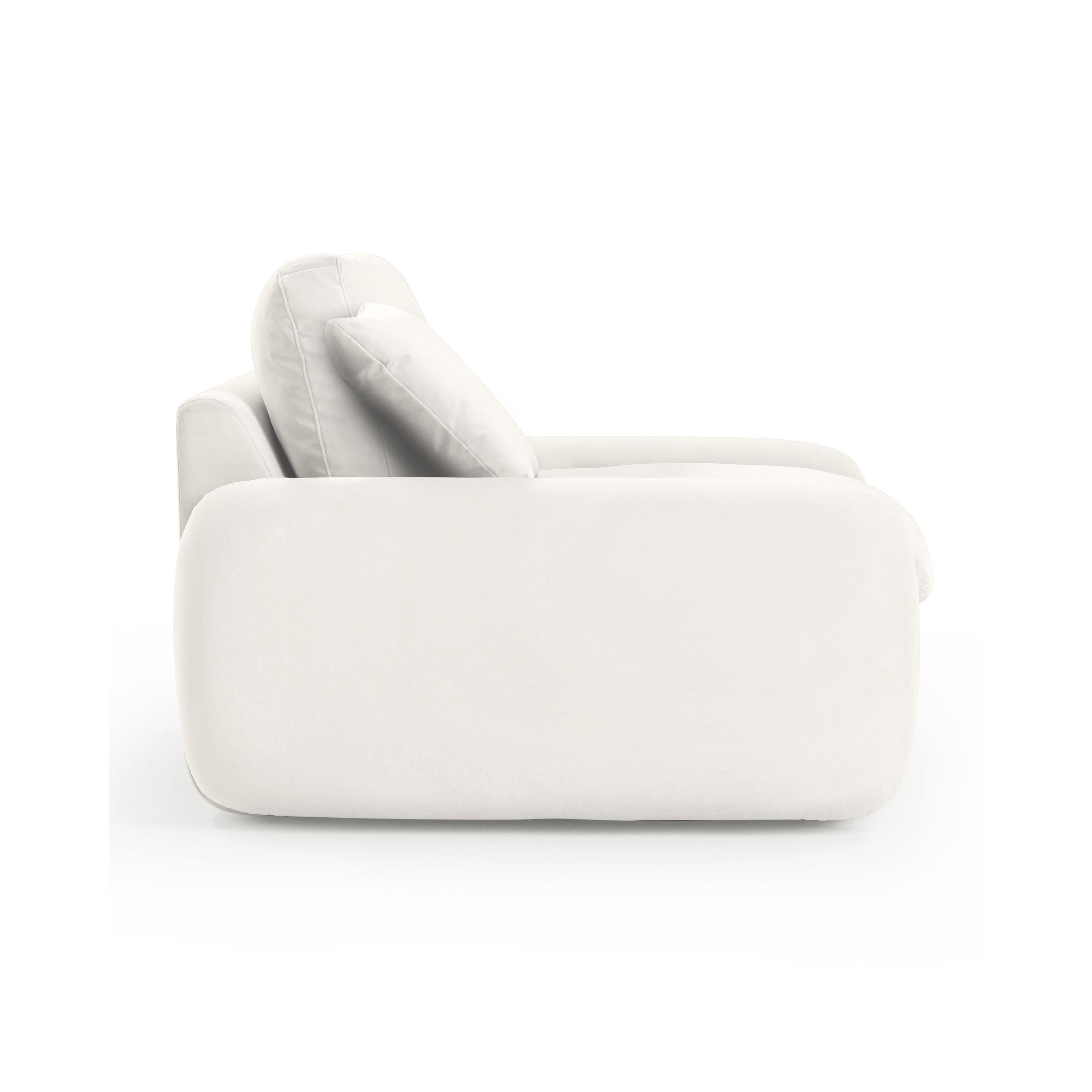 Rachelle Cream Performance Velvet Lounge Chair