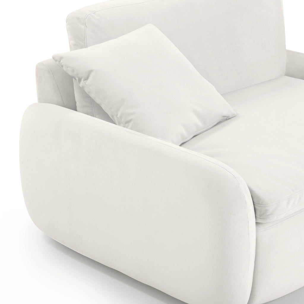 Rachelle Cream Performance Velvet Lounge Chair