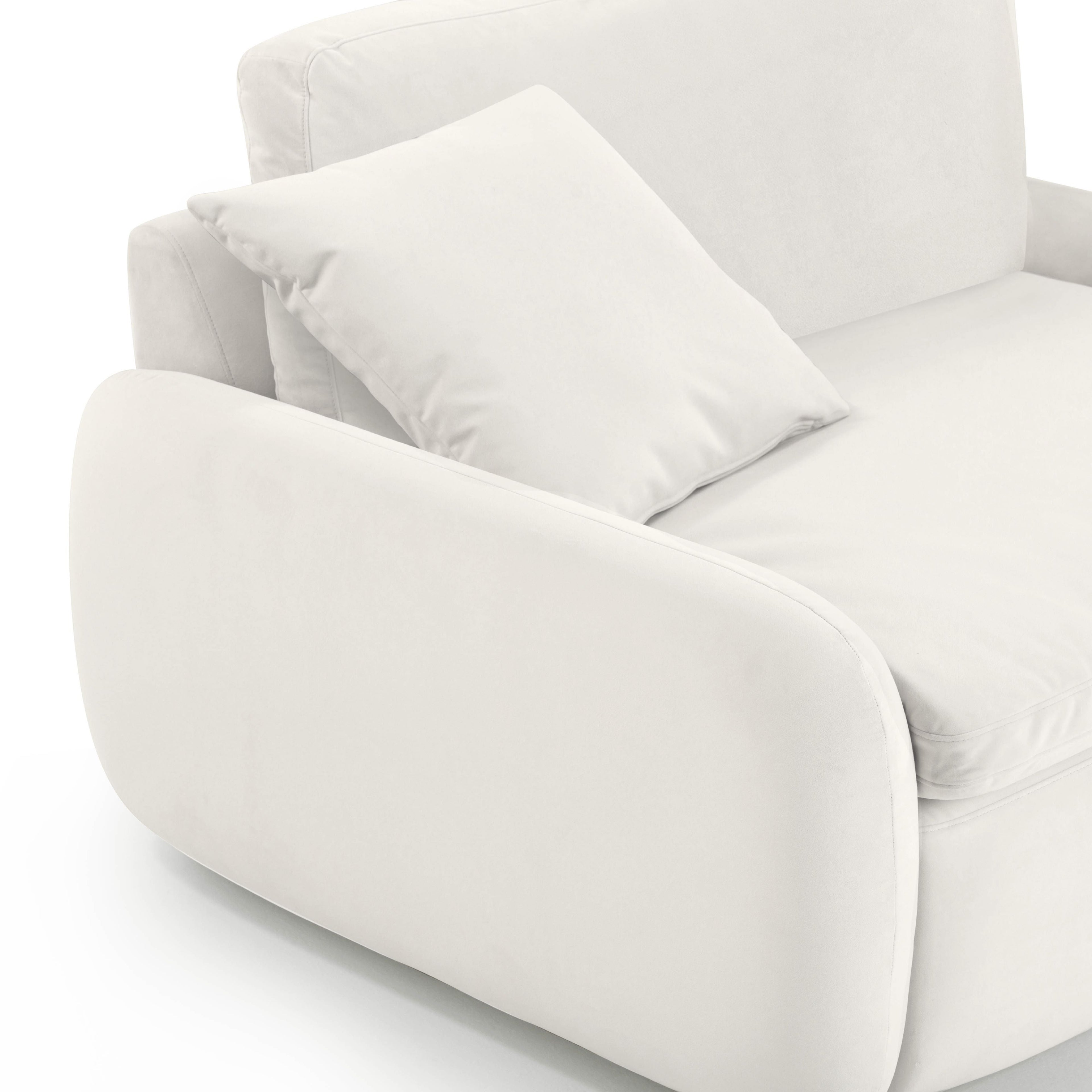 Rachelle Cream Performance Velvet Lounge Chair