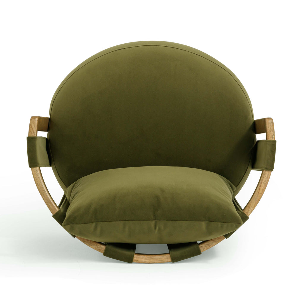 Paolo Upcycled Contract-Grade Fabric Swivel Accent Chair