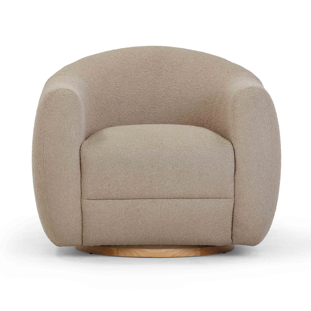 Judy Boucle Swivel Accent Chair