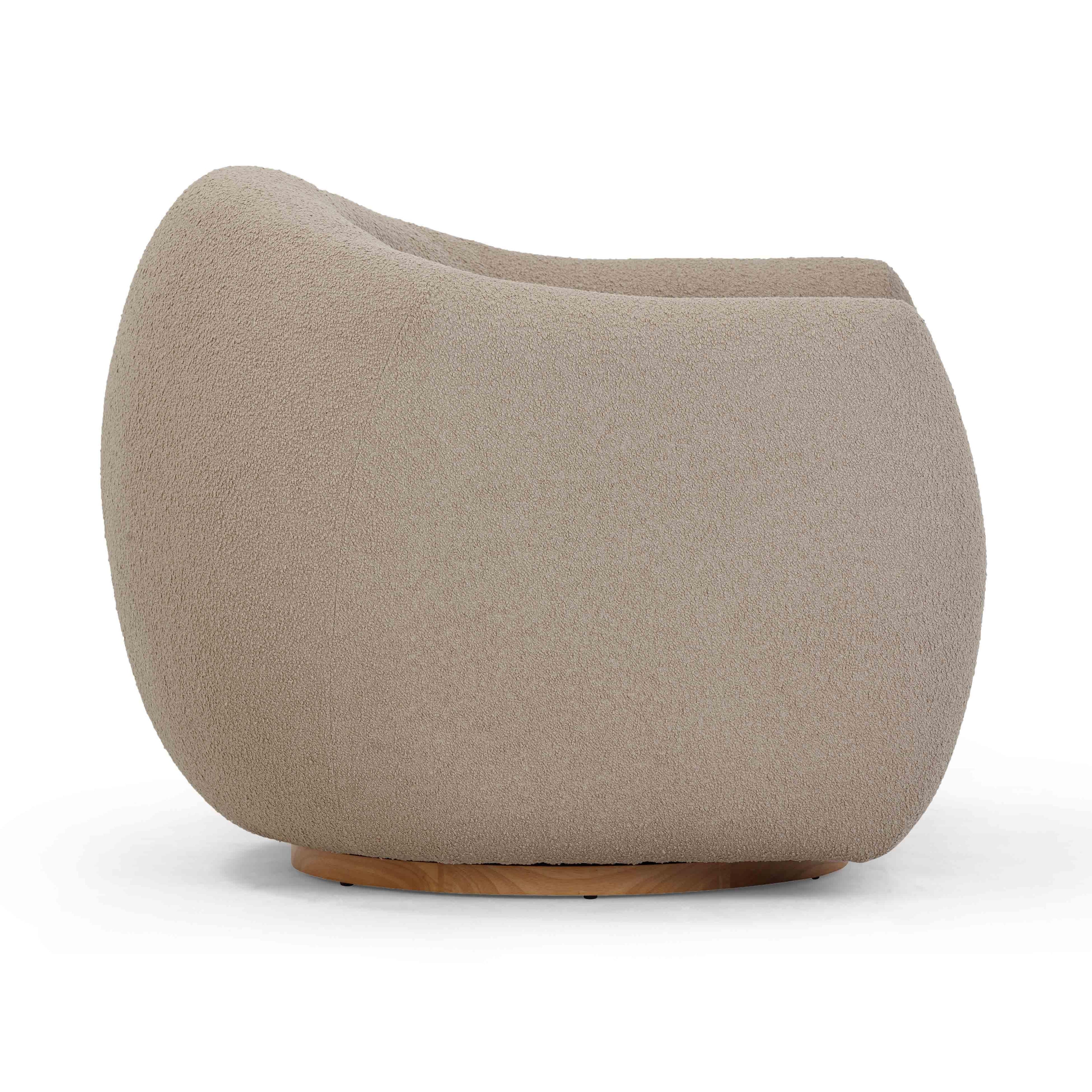 Judy Boucle Swivel Accent Chair