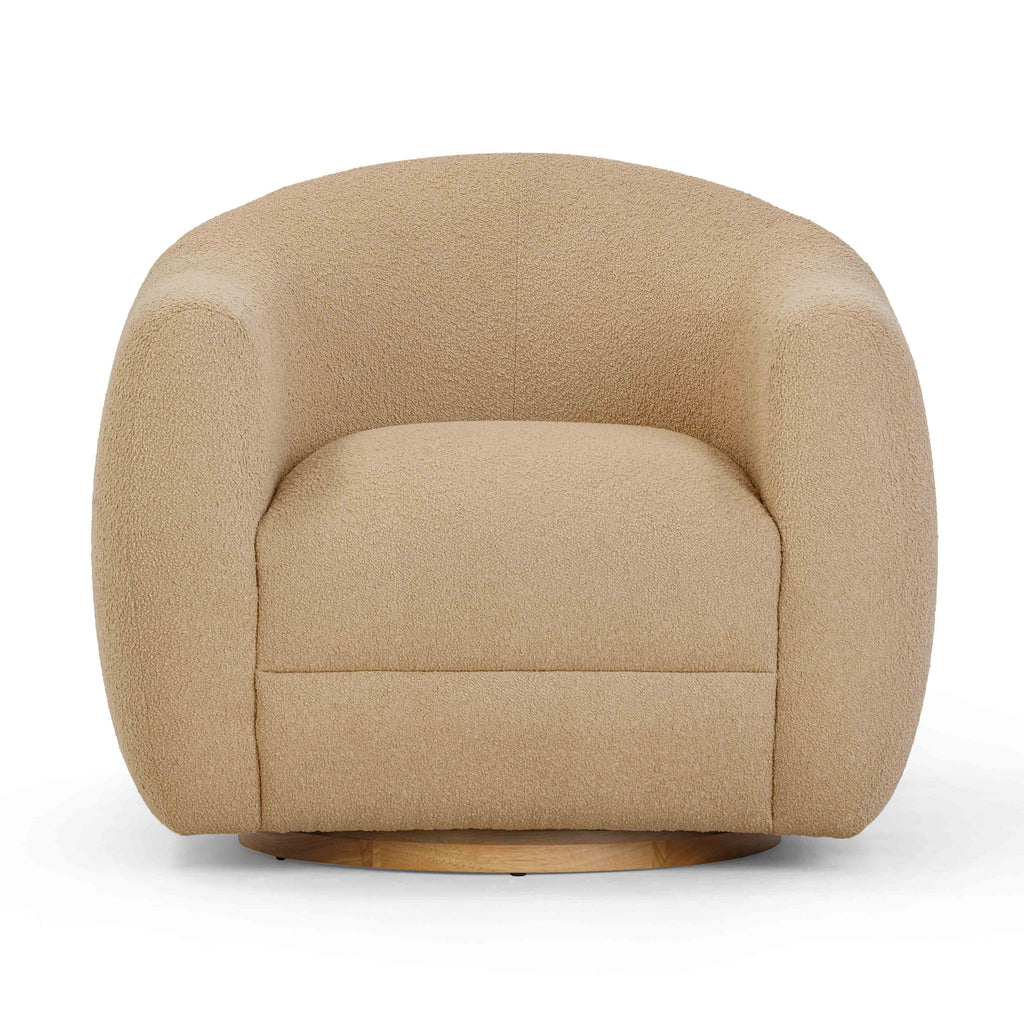 Judy Boucle Swivel Accent Chair