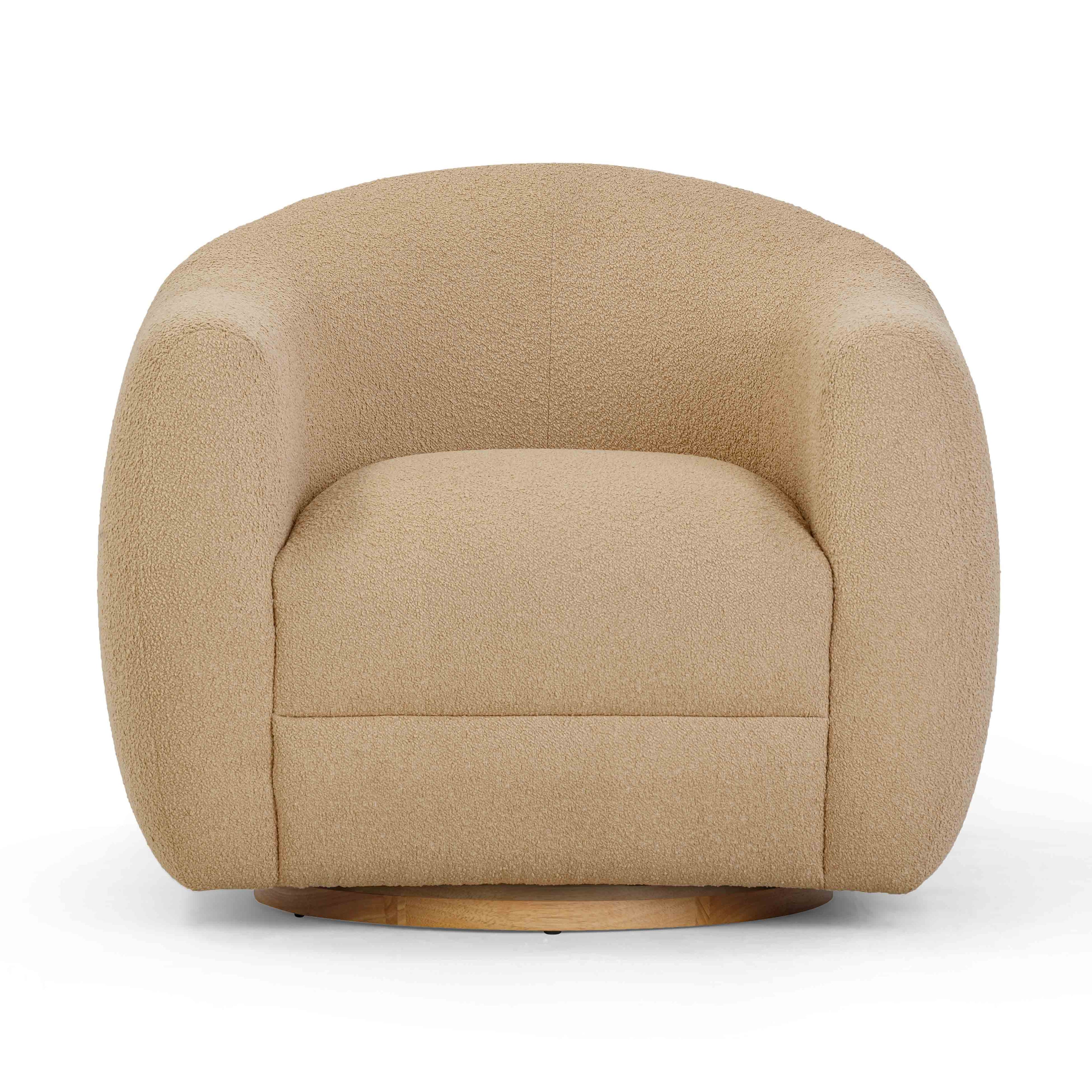 Judy Boucle Swivel Accent Chair